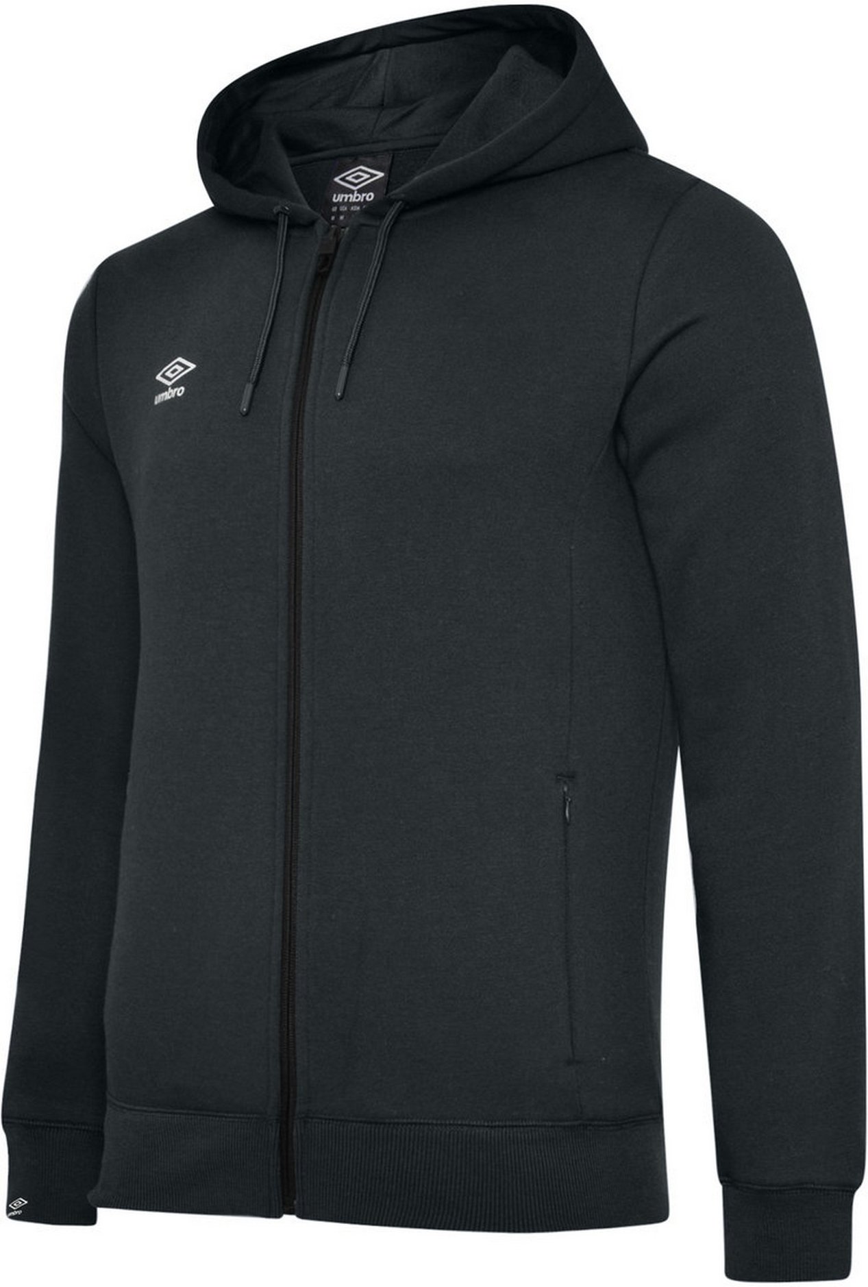 Umbro - "Club Leisure" Kapuzenpullover für Herren (Schwarz/Weiß)