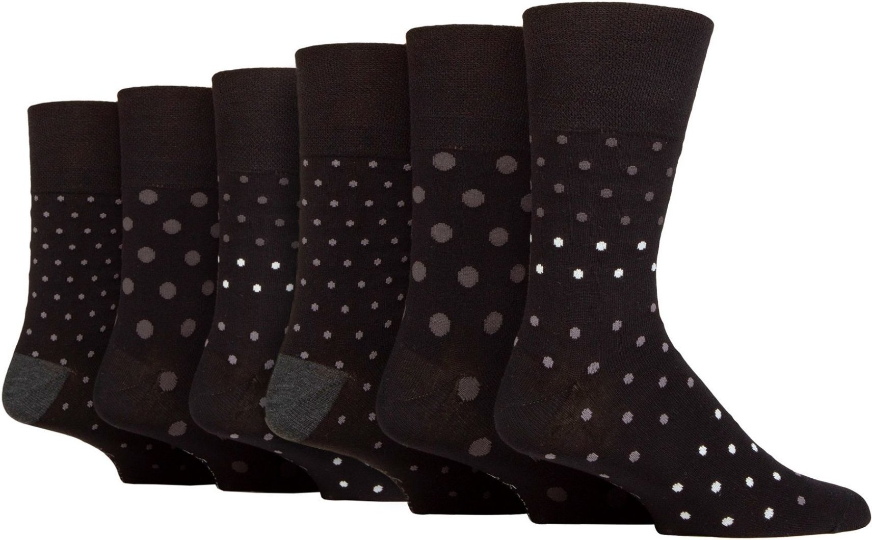 Thumbnail - 6er Pack Herren Baumwoll-Socken mit lockerem Bündchen aus Bambus