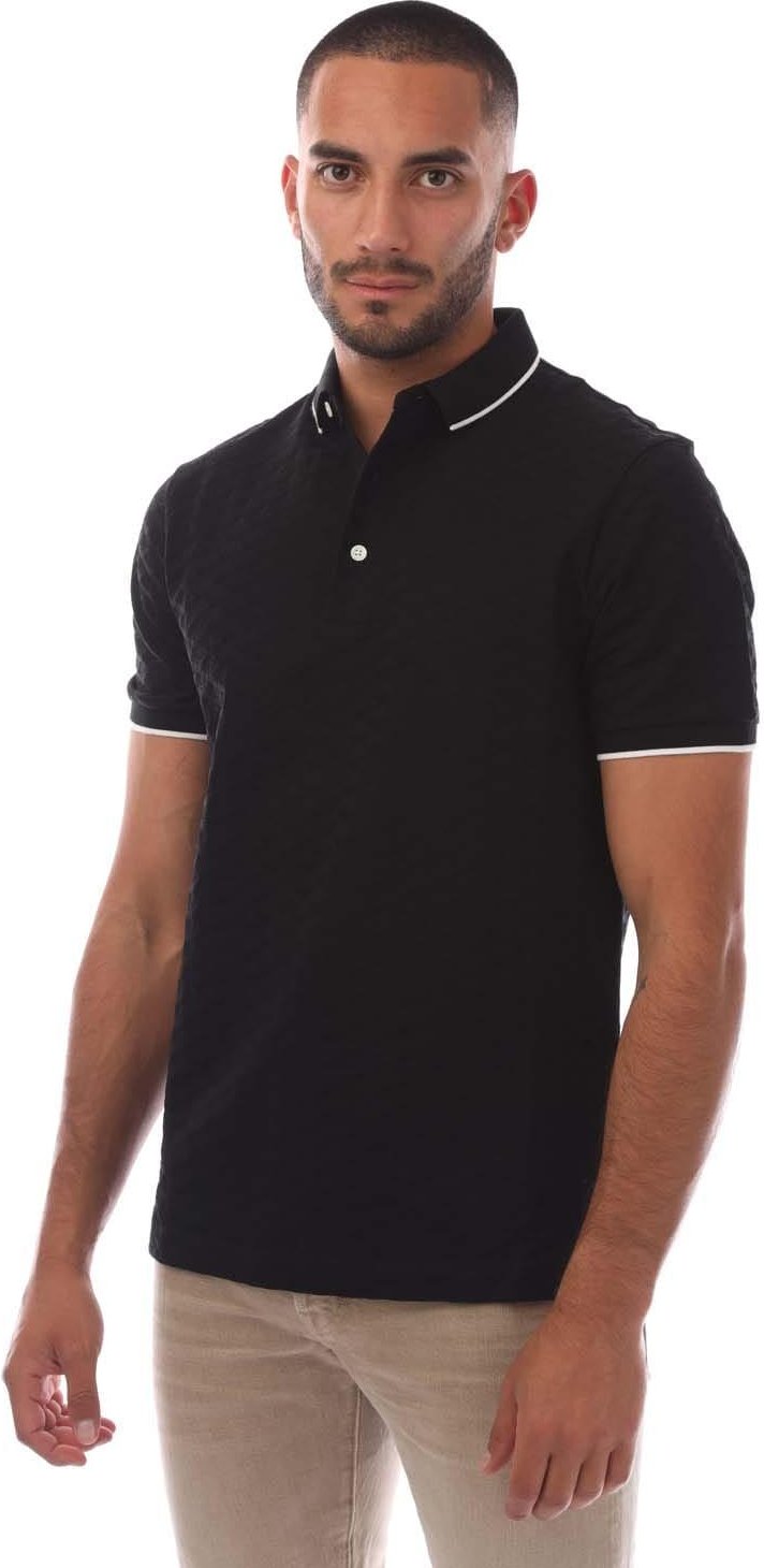 Emporio Armani - Poloshirt für Herren Jacquard (Schwarz)
