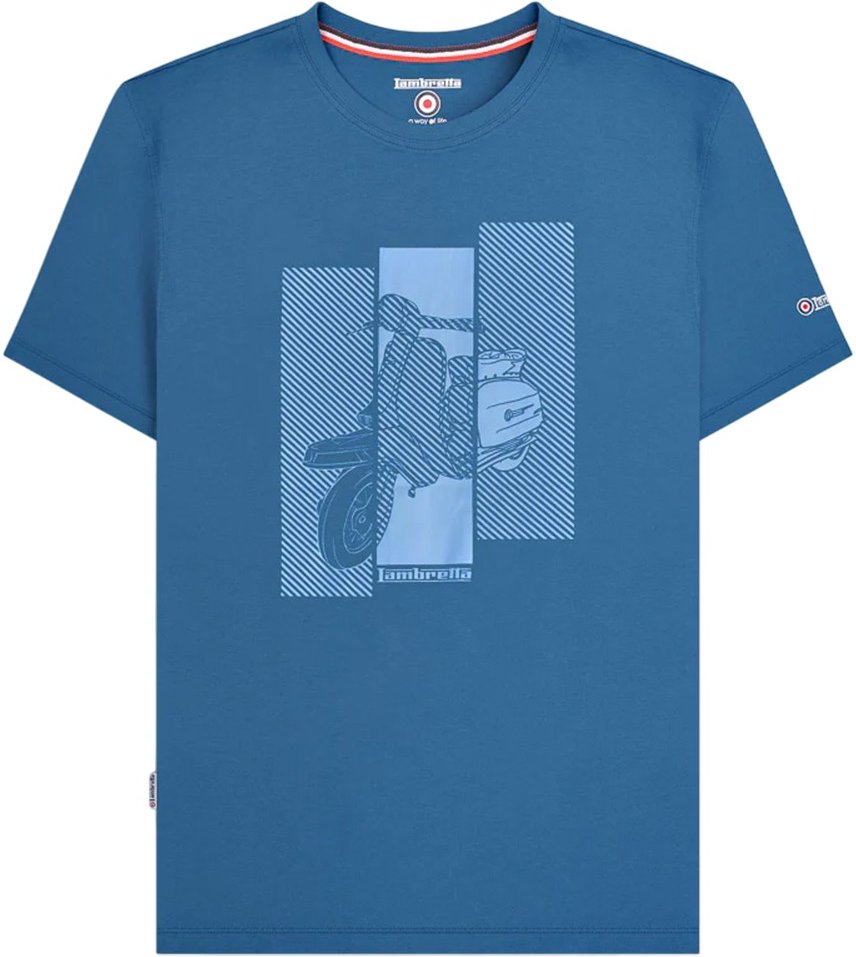 Lambretta Herren Scooter T-Shirt (Dunkelblau)