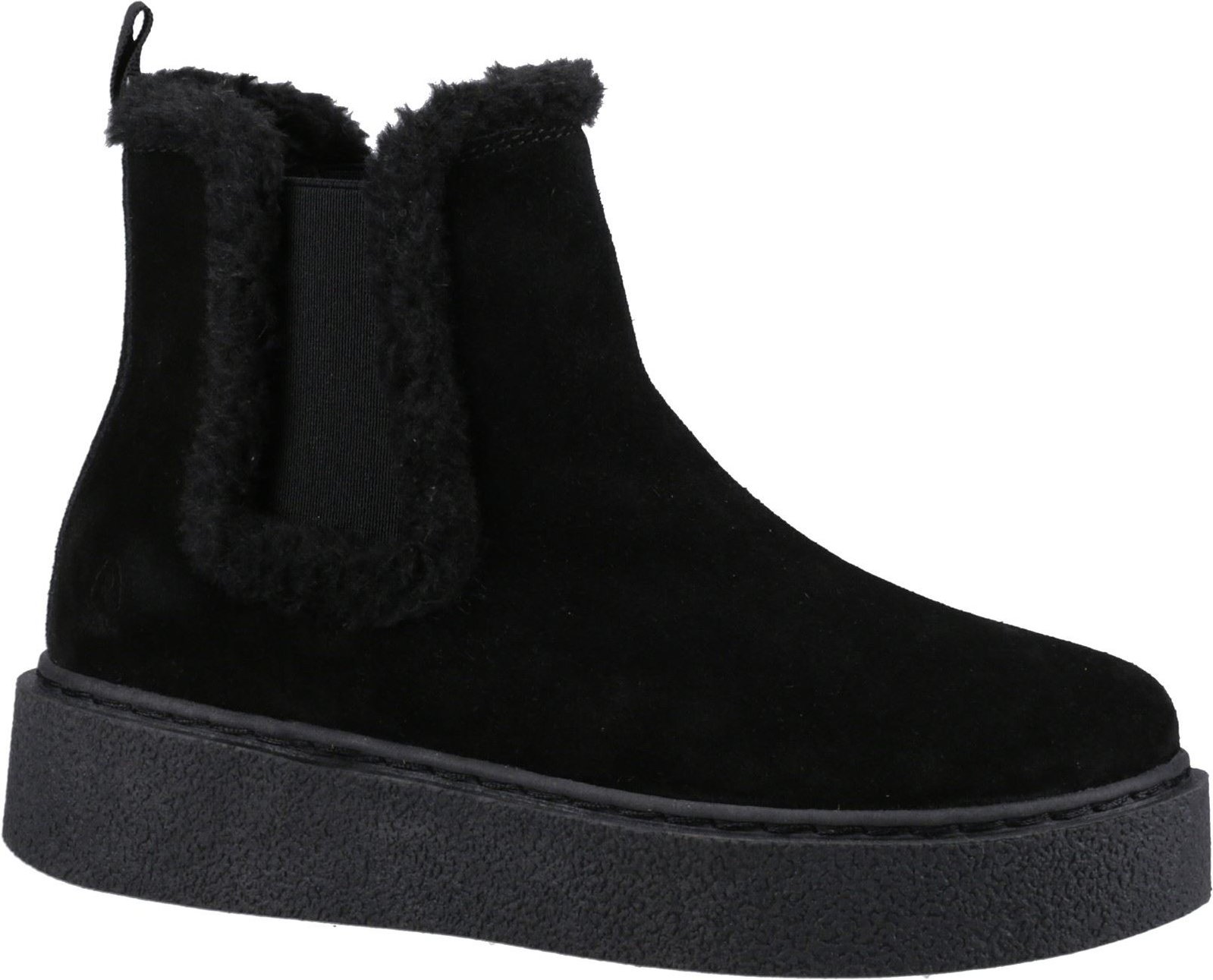 Hush Puppies Bella Damen Chelsea Stiefeletten aus schwarzem Wildleder
