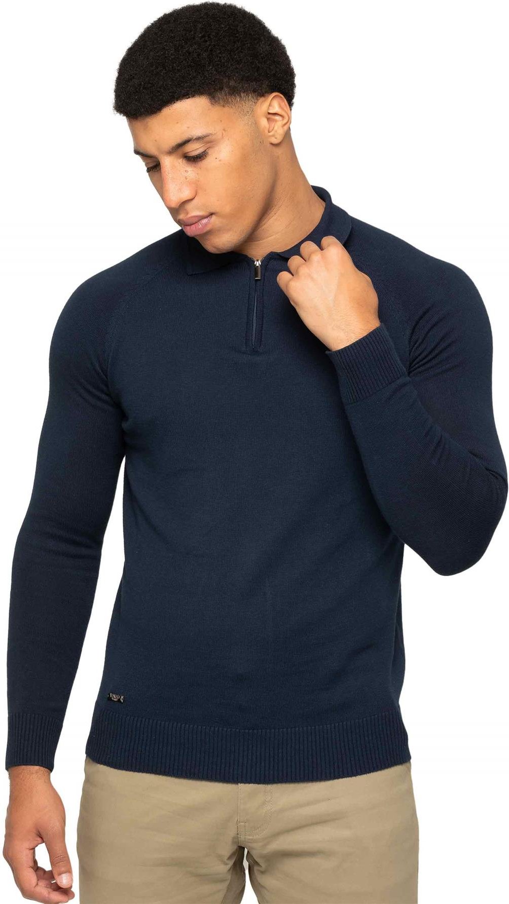 Thumbnail - Enzo Milano | Herren Polo-Pullover mit halbem Reißverschluss