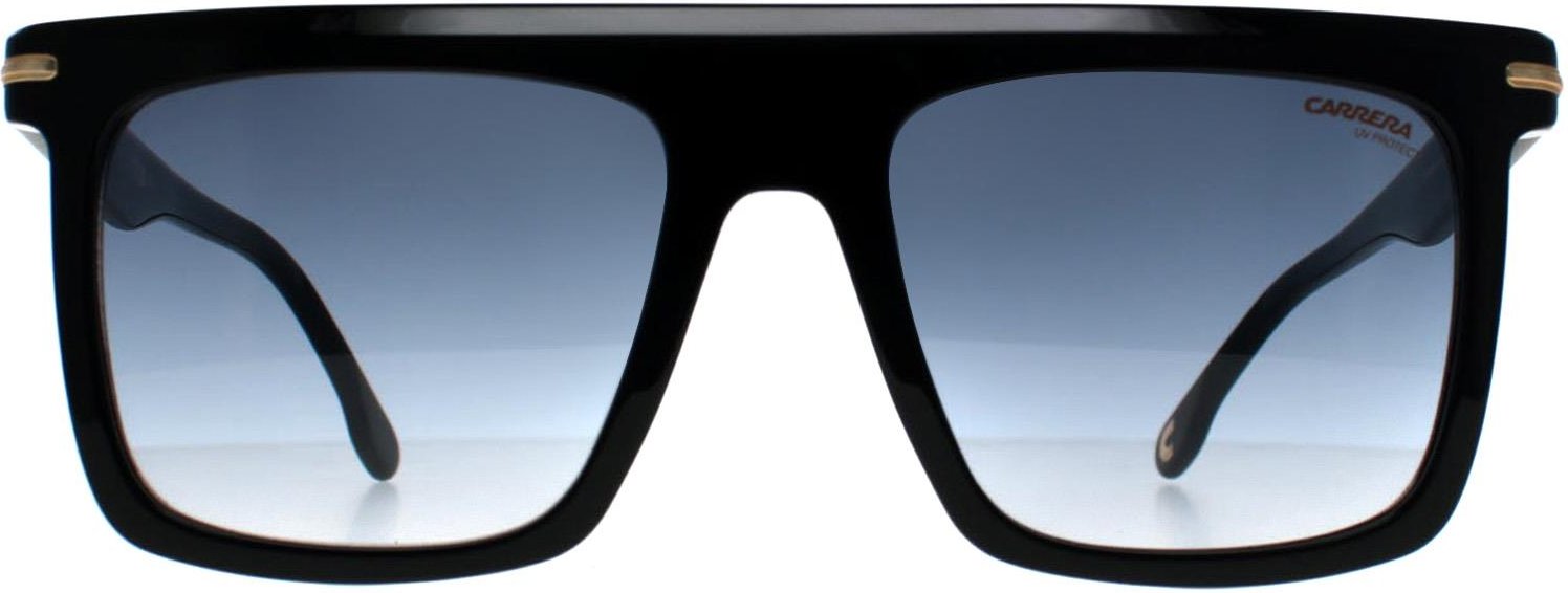 Carrera Rechteckig Herren Schwarz mit Gold Blau Gradient 359/S