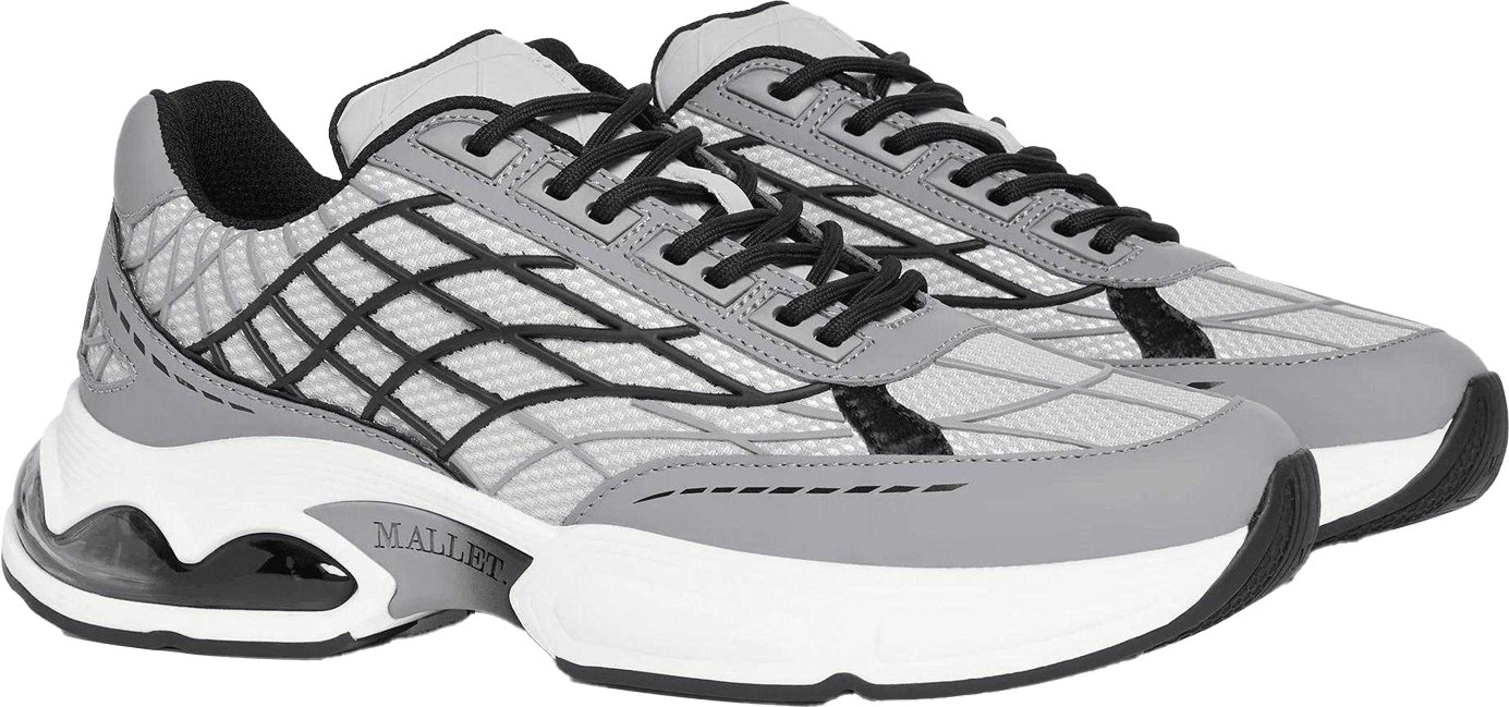 Thumbnail - Mallet Herren Neptune Leder Sneakers (Grau)