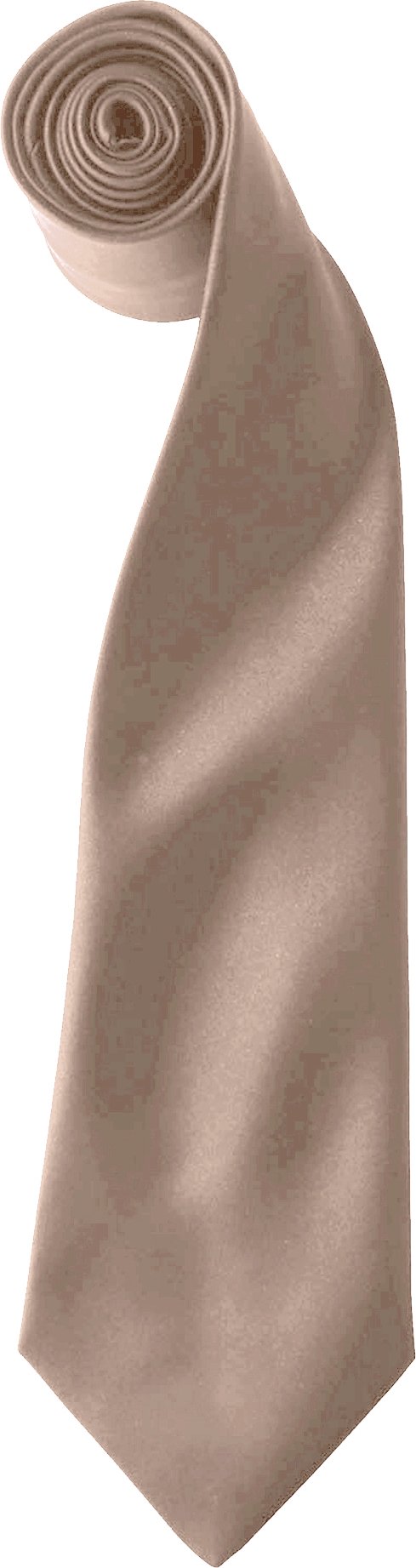 Thumbnail - Premier Colours Herren Satin Clip Krawatte (2er Pack) (Khaki)
