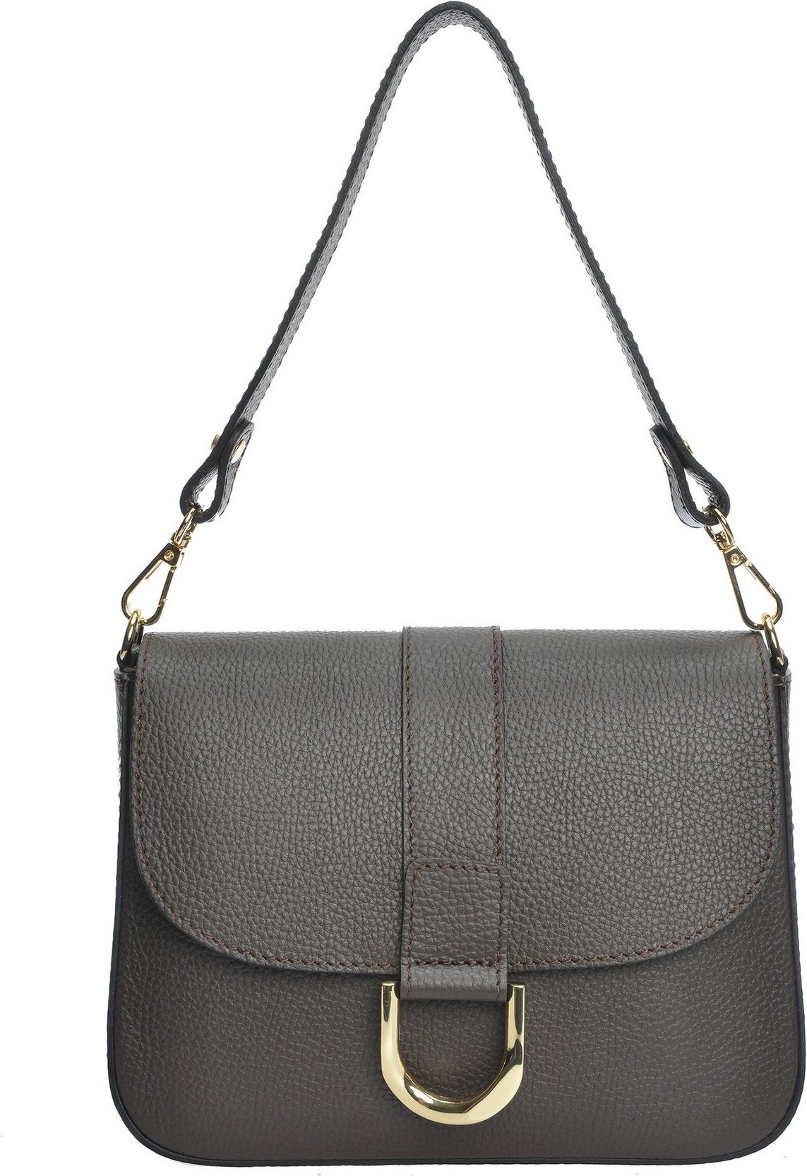 Anna Luchini Bordeauxfarbenes Lederhandtasche