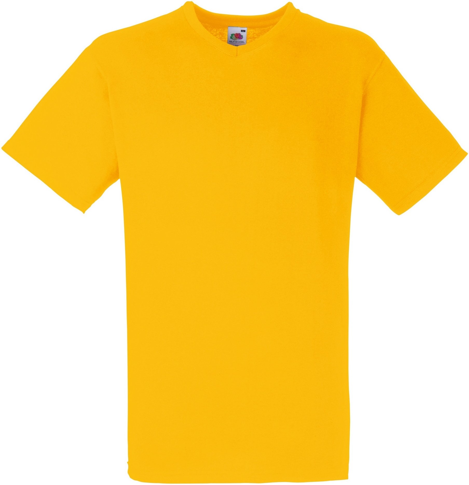 Fruit Of The Loom Valueweight T-shirt für Männer mit V-Ausschnitt, kurzärmlig (Sonnenblumengelb)