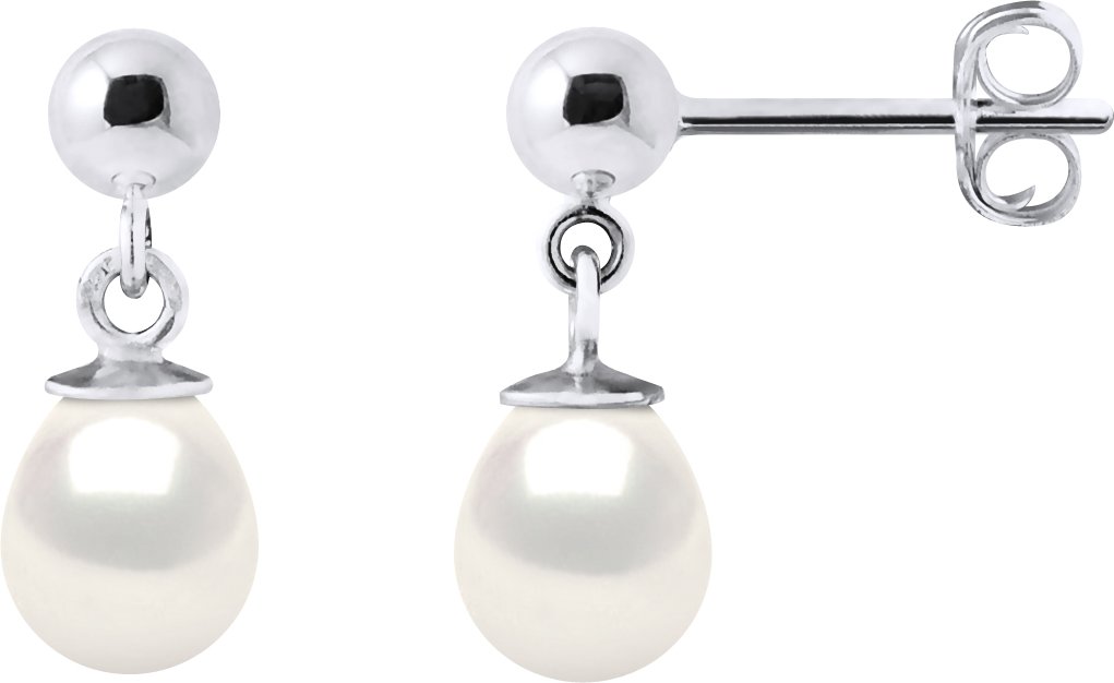 DIADEMA - Ohrringe - Weißgold und echte Süßwasserperlen