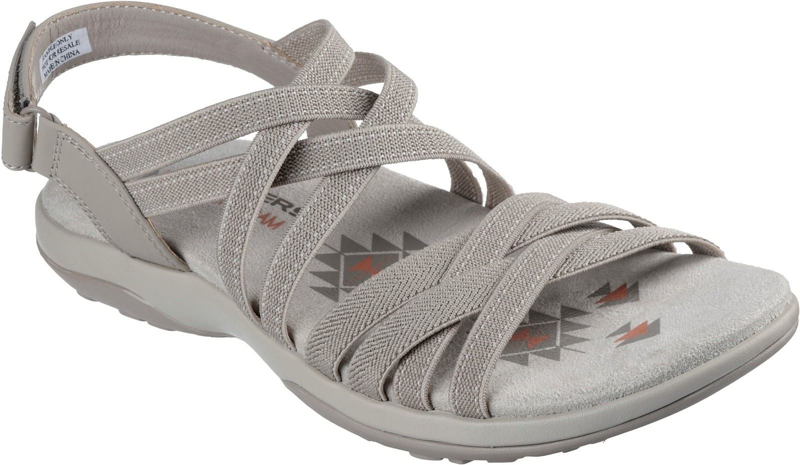 Skechers Reggae Slim - Sommerurlaub Polyester Damen Sandalen in Taupe