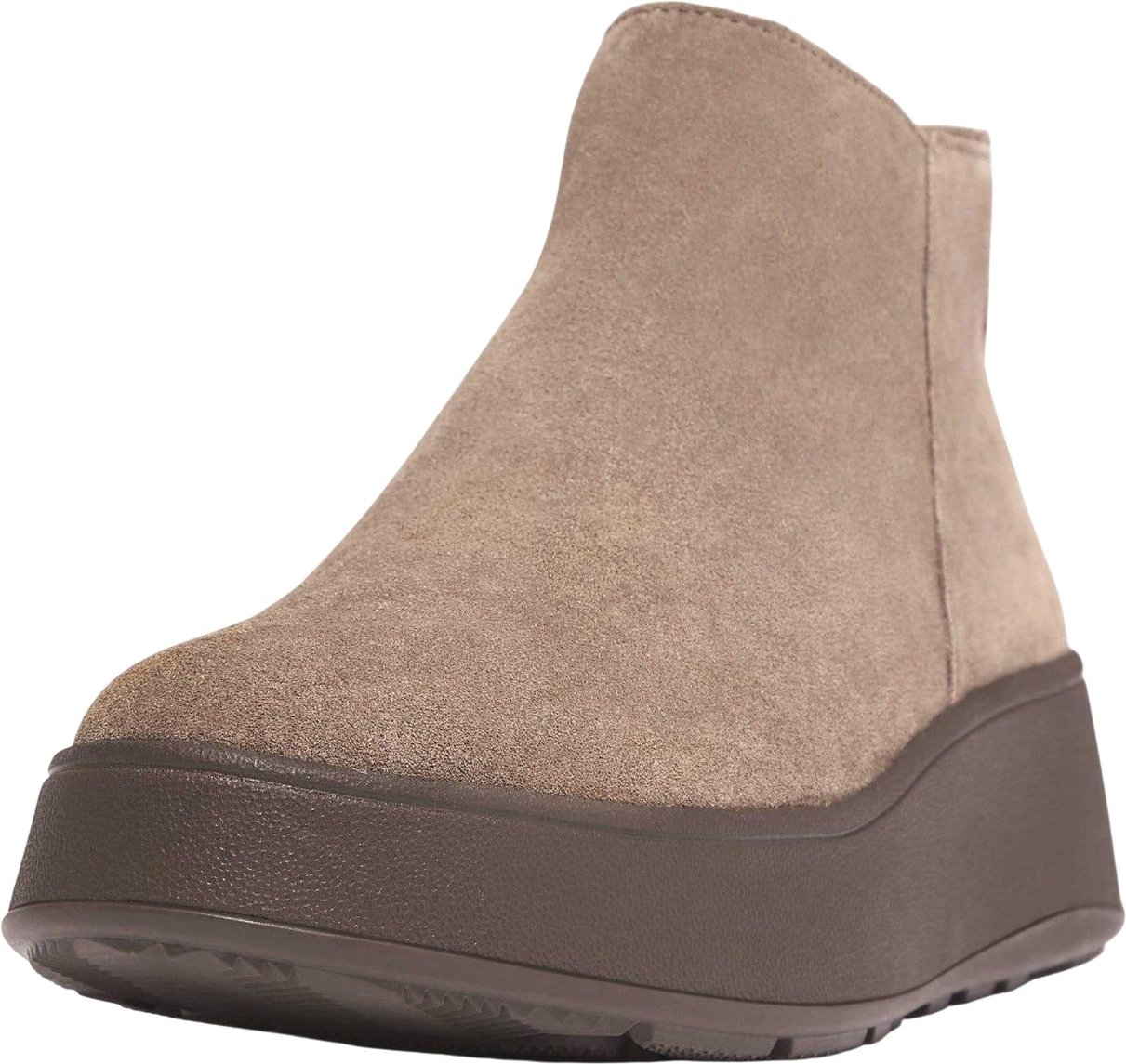 Fit Flop - "F-Mode" Stiefeletten für Damen, Wildleder, flach geformter Absatz (Grau)