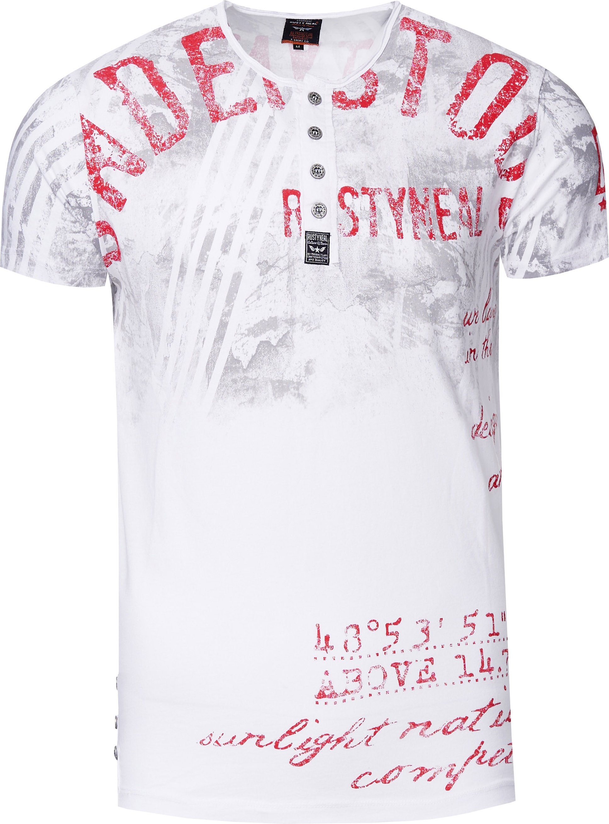 Rundhals T-Shirt mit Front & Back Prints