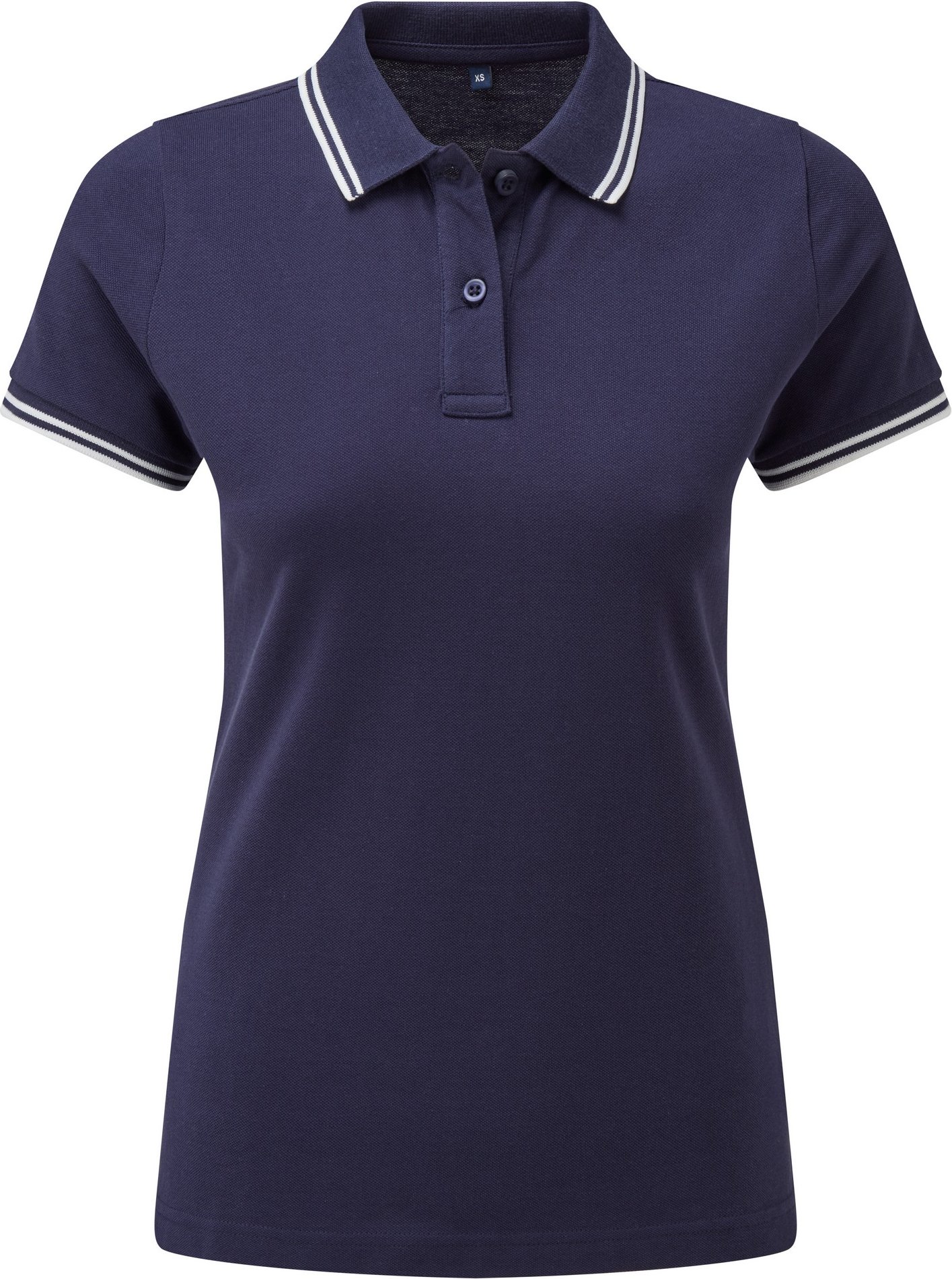 Asquith & Fox - Polo-Shirt mit kurzen Ärmeln - Damen (Marineblau / Weiß)