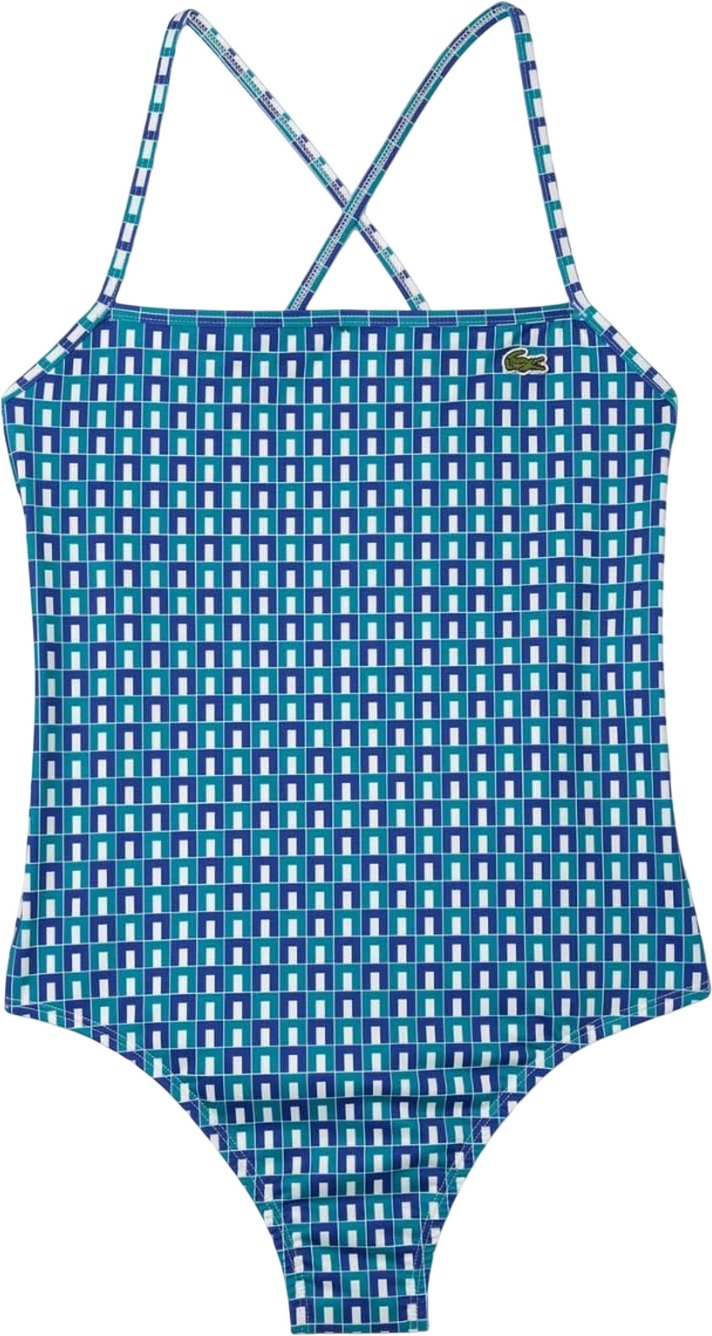 Lacoste - "Robert George" Badeanzug für Damen (Blau/Weiß)