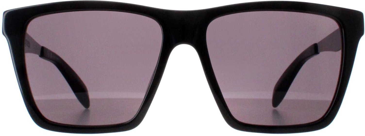 Alexander McQueen AM0352S 001 Glänzende schwarze und dunkelchromgraue Sonnenbrille