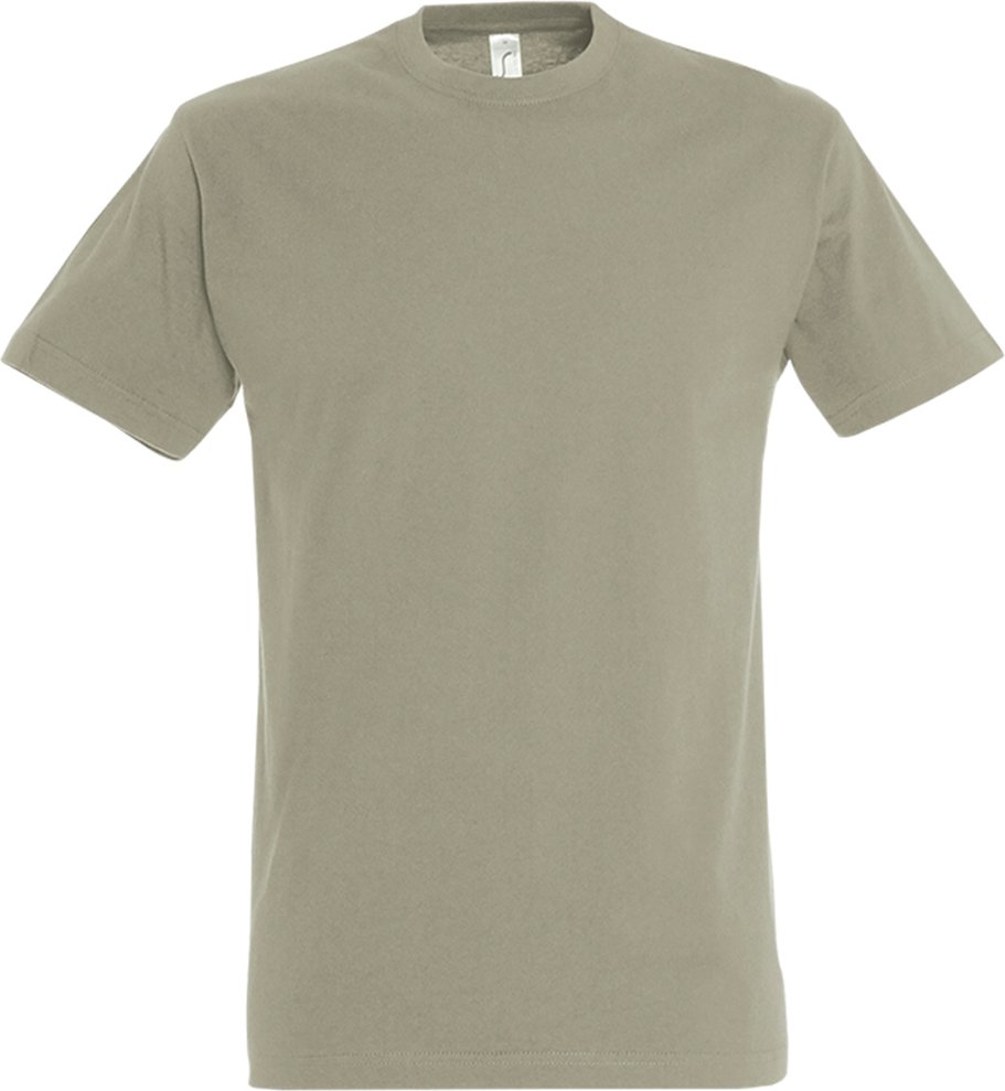 SOLS Mens Imperial Heavyweight Short Sleeve T-Shirt (Khaki)
