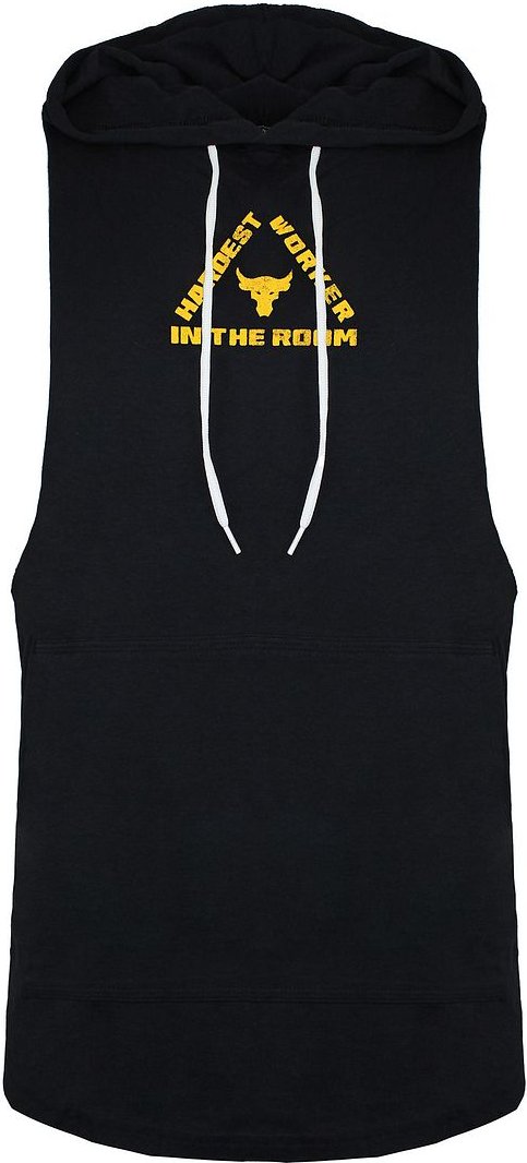 Under Armour Project Rock Mens Black ärmellose Hoodie