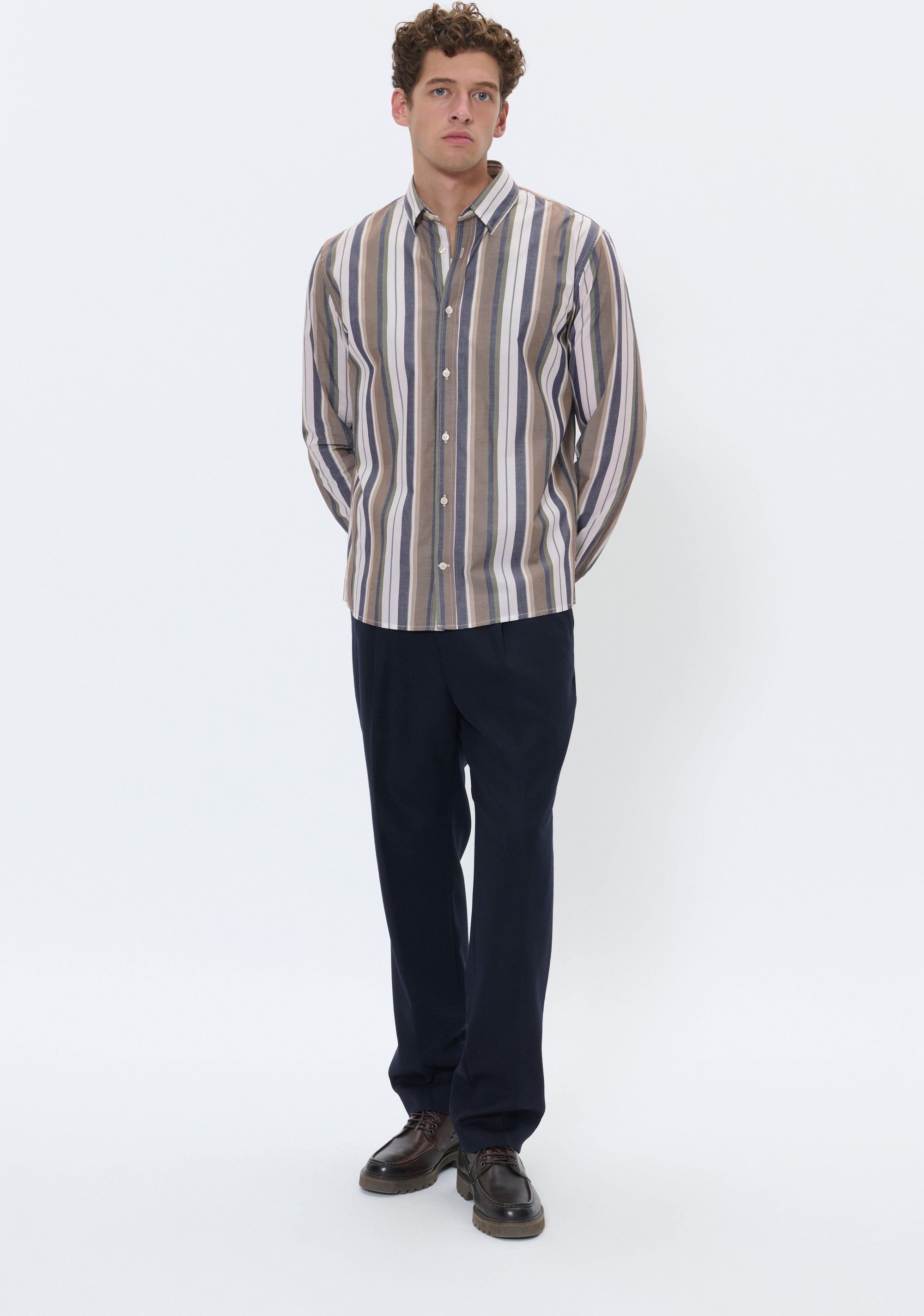 Langarm - Hemd MAChristaldo Gerade Passform khaki