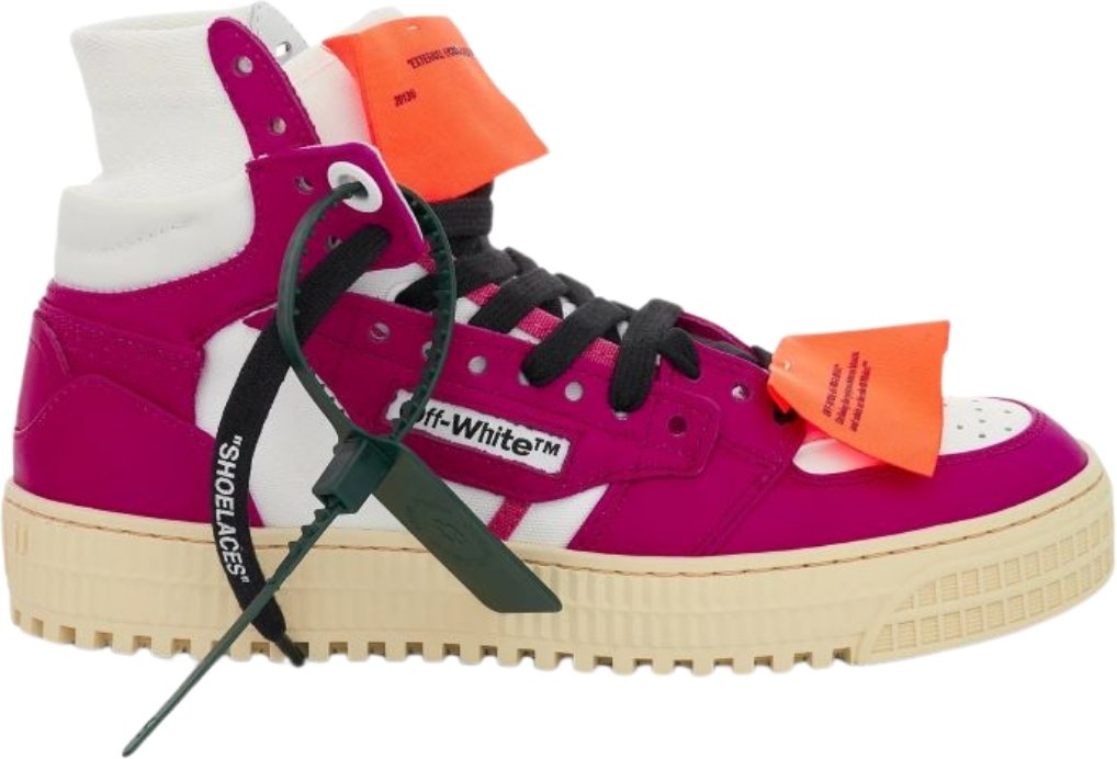 Off-White Off Court 3.0 High-Top-Ledersneaker in Fuchsia