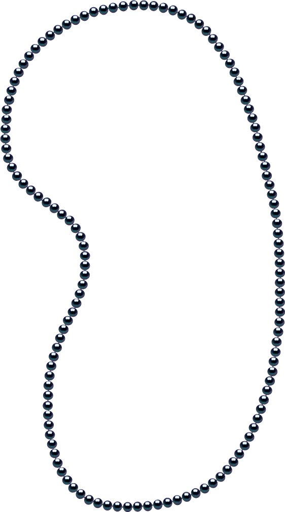 DIADEMA - Halskette - Echte Süßwasserperlen Schwarz Tahitian Style