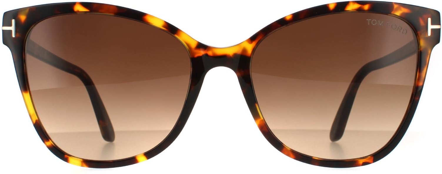 Tom Ford Cat Eye Damen Dunkel Havanna Braun Verlauf