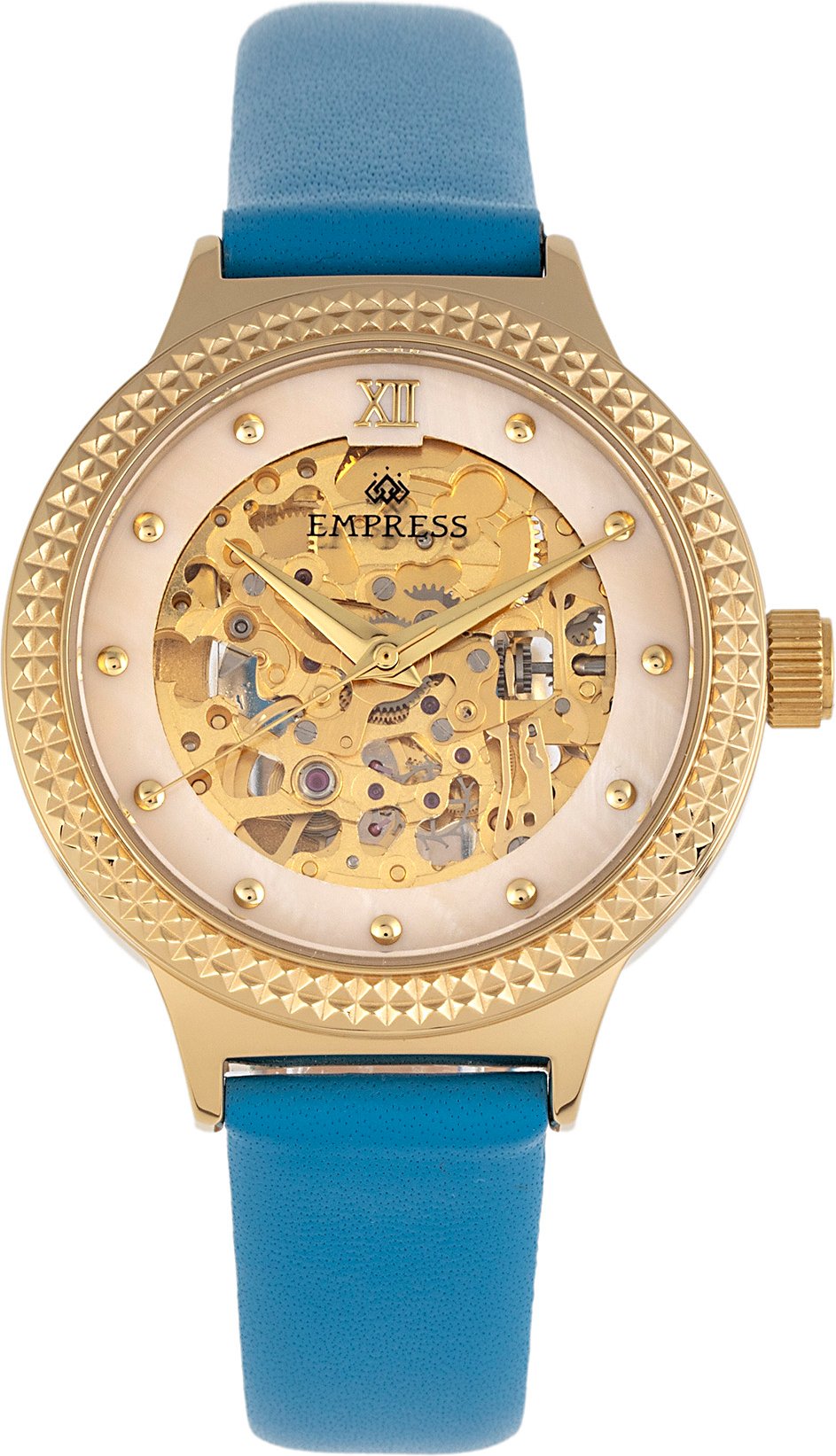 Thumbnail - Empress Alice Automatic MOP Skeleton Dial Leather-Band Watch