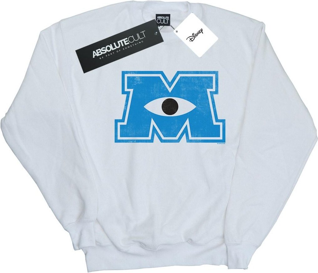 Disney - "Monsters University Monster M" Sweatshirt für Herren (Weiß)