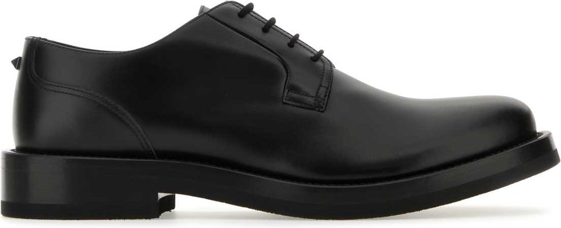 Schwarze Leder Schnürschuhe