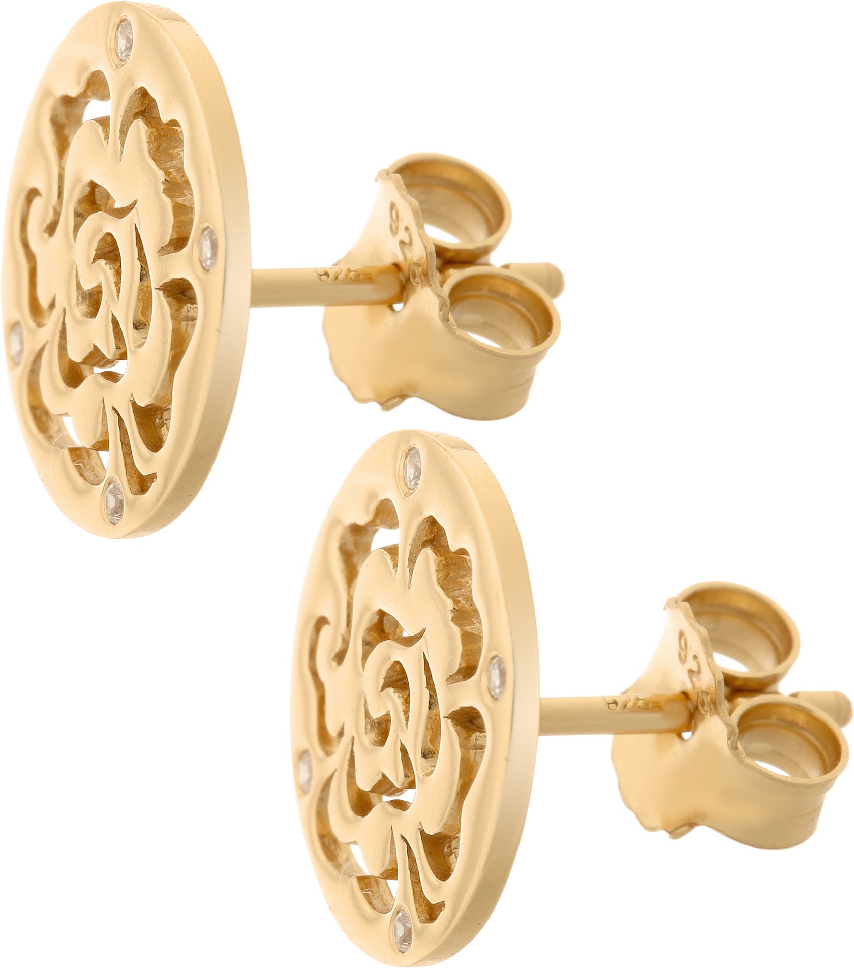 Orphelia 'Fiore' Damen 925er Sterling Silber Ohrstecker - Gold ZO-7079/2