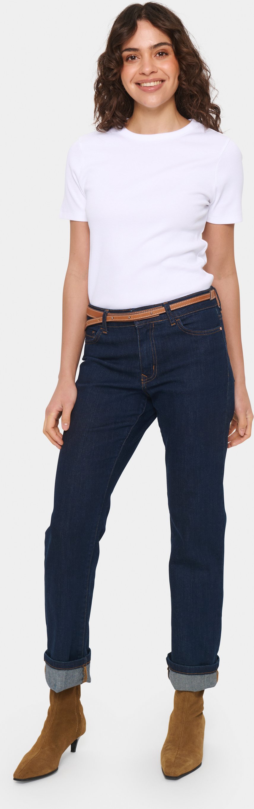 T-shirt Gerade Passform Bright White