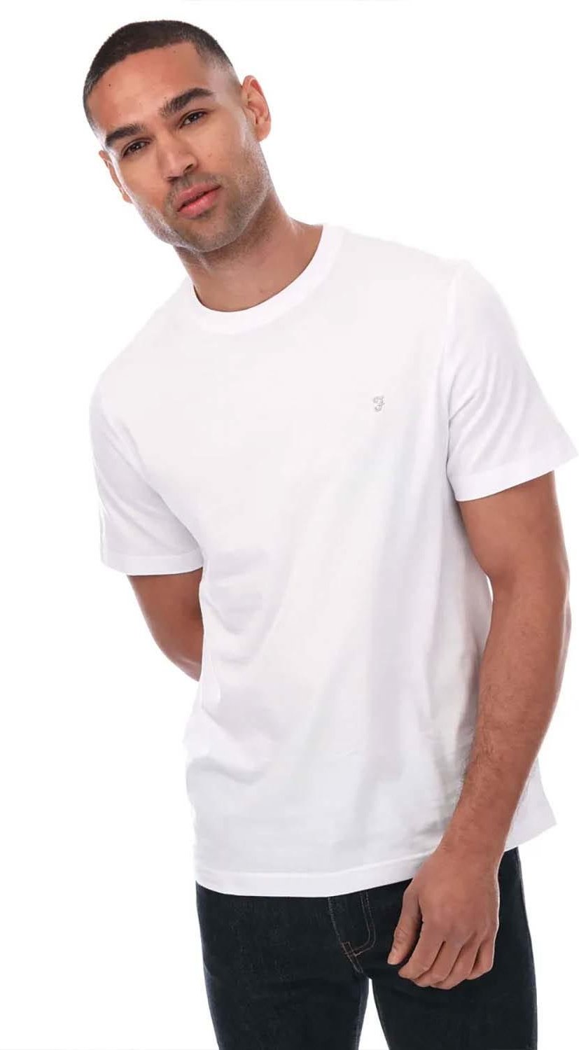 Farah - "Eddie" T-Shirt Rundhalsausschnitt für Herren (Weiß)