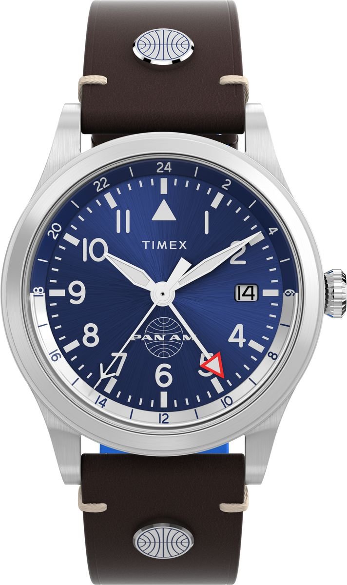 Timex Waterbury GMT X Pan Am Herrenbraun Uhr TW2W97300