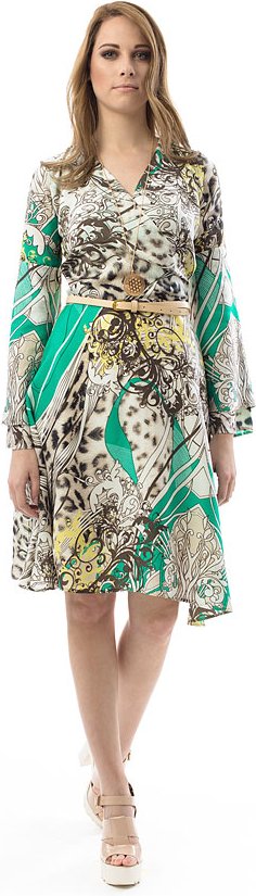 Thumbnail - Faux Wrap Style Kleid