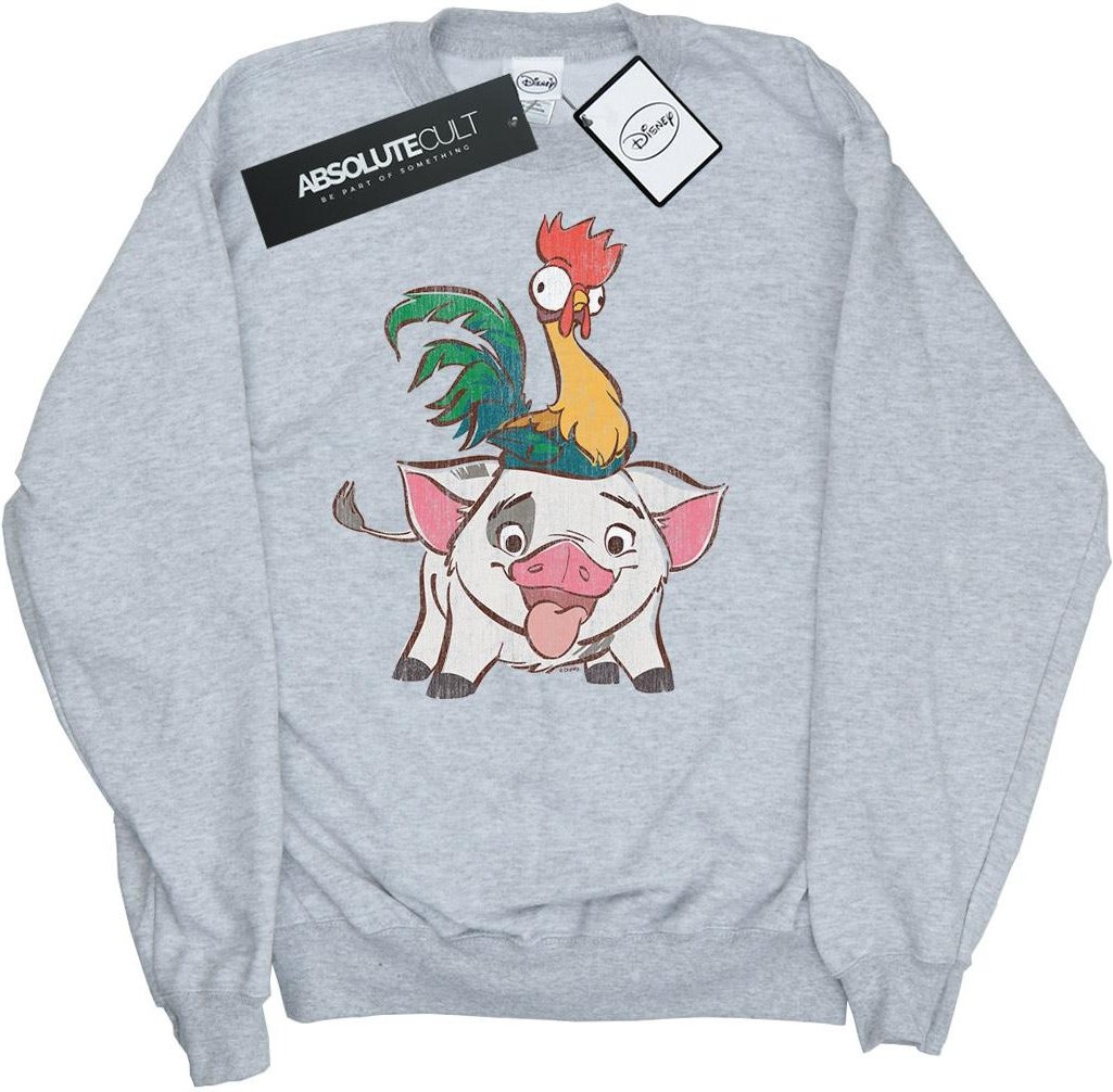 Disney - "Moana Hei Hei And Pua" Sweatshirt für Herren (Grau)