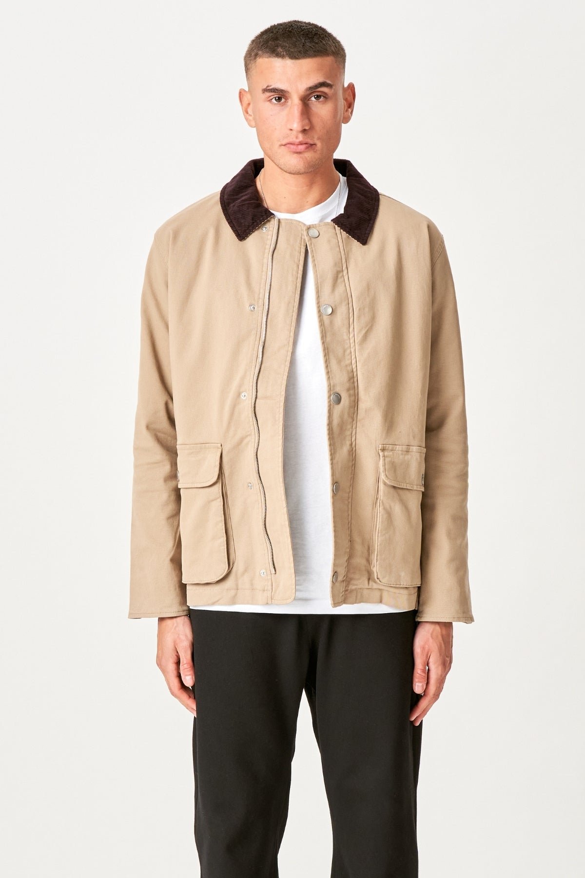 Twill-Jacke – Dunkler Sand