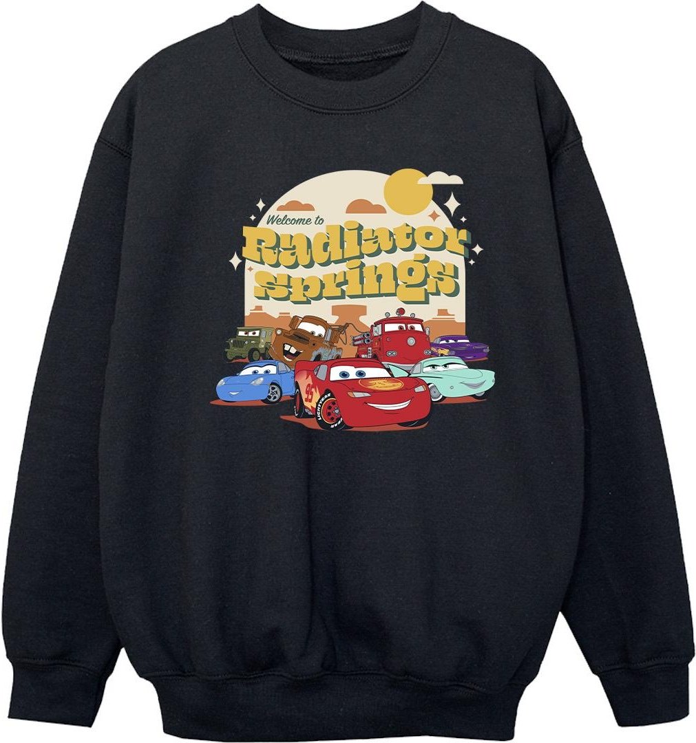 Disney - "Cars Radiator Springs Group" Sweatshirt für Mädchen (Schwarz)