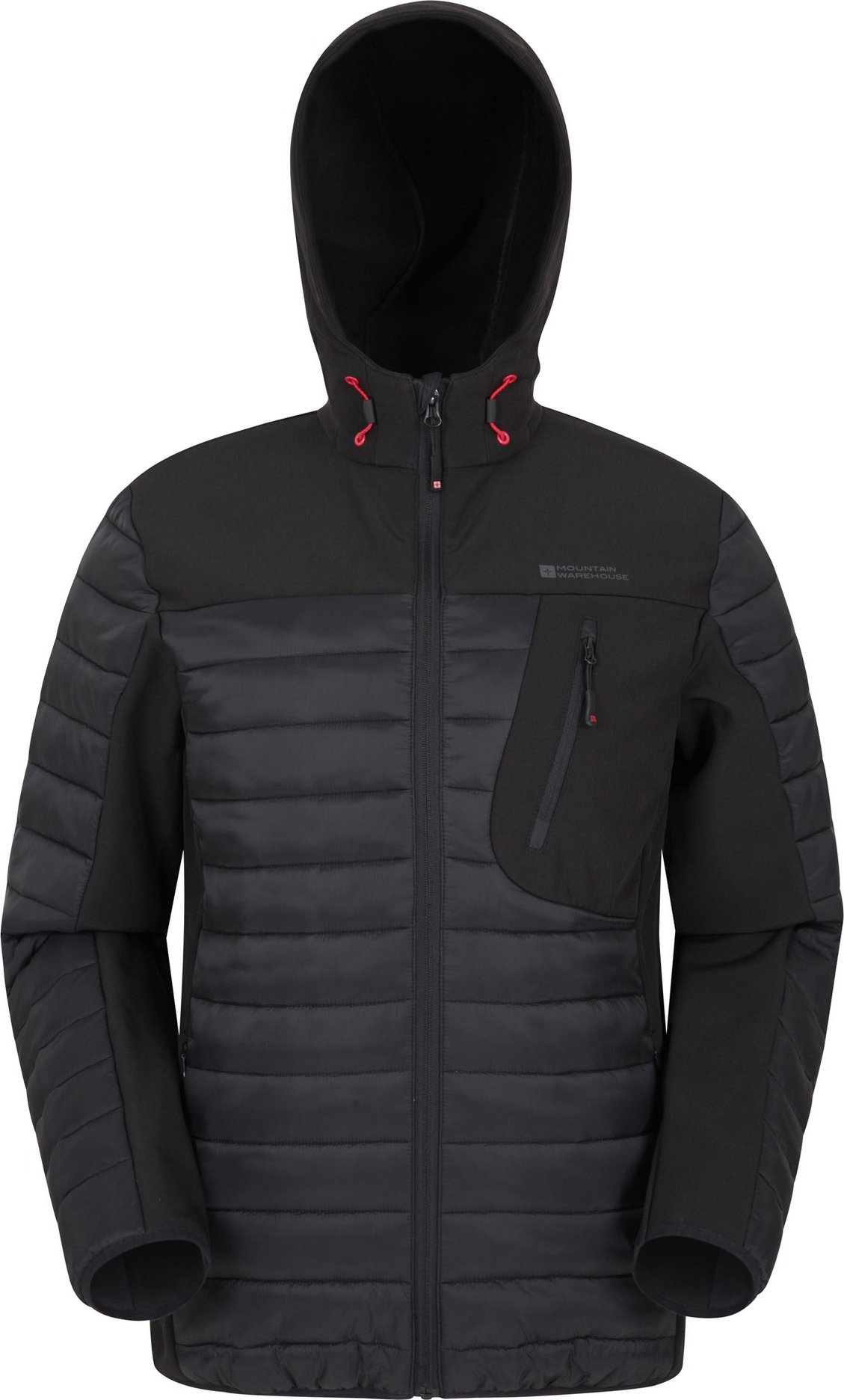 Thumbnail - Mountain Warehouse - "Turbine II" Softshelljacke Wattiert für Herren (Schwarz)