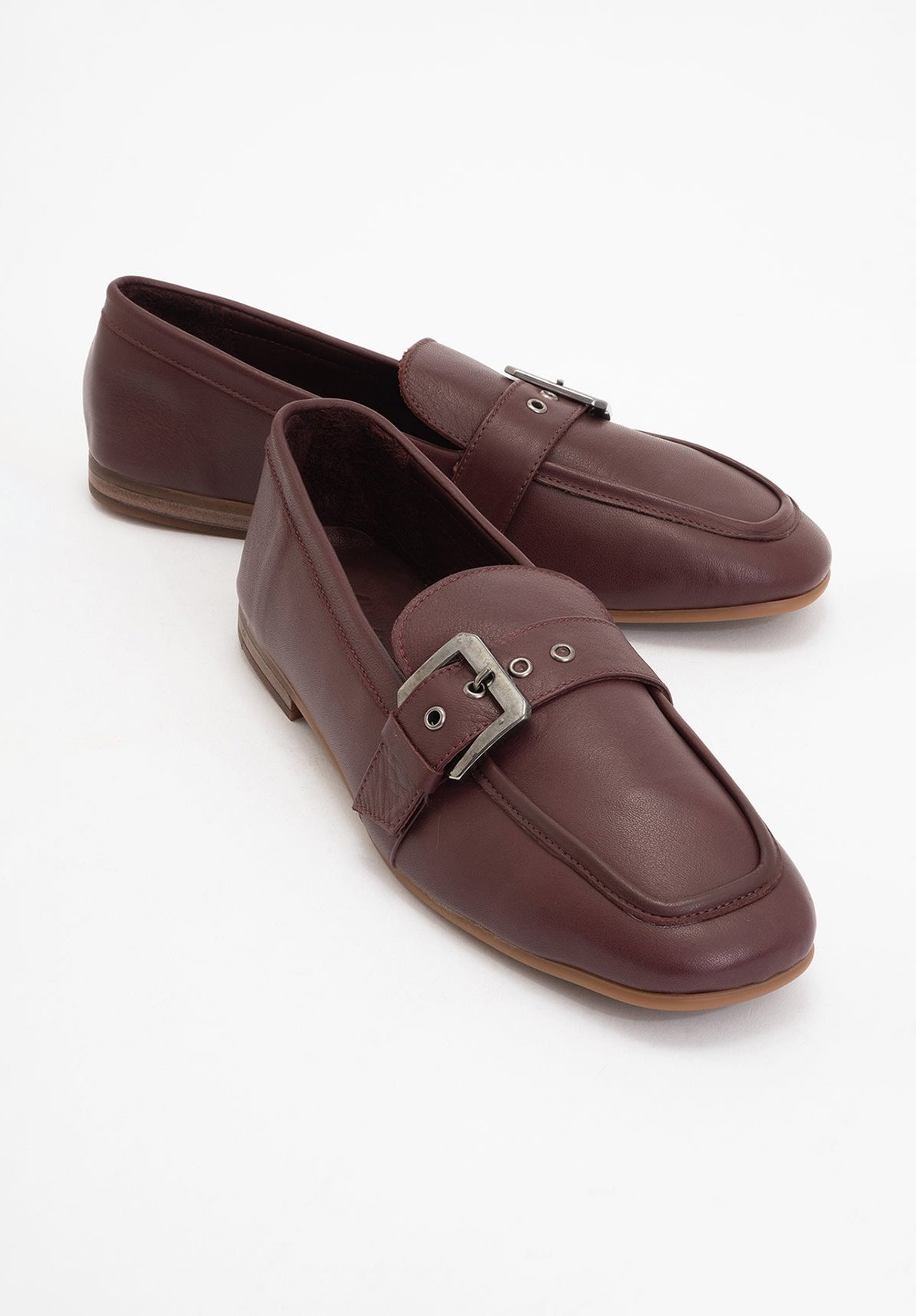 Jade Leder Flach Loafer Damen