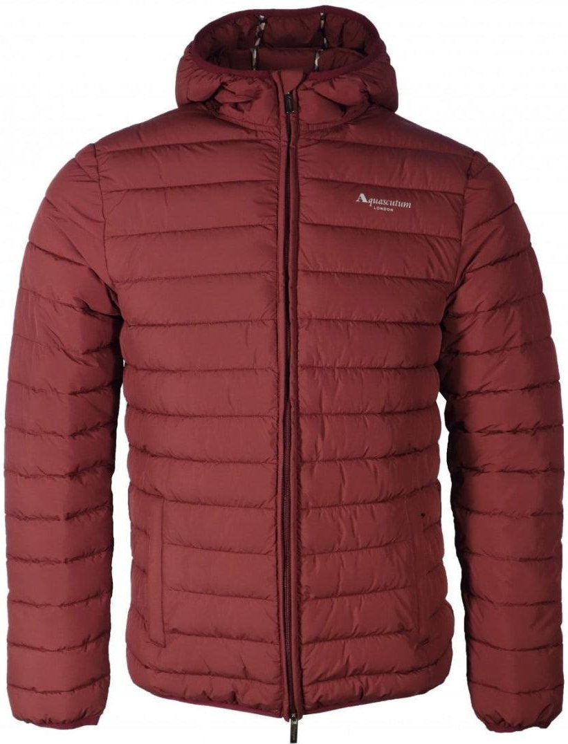 Aquascutum - Kapuzenjacke für Herren, Aktiv (Burgunderrot)