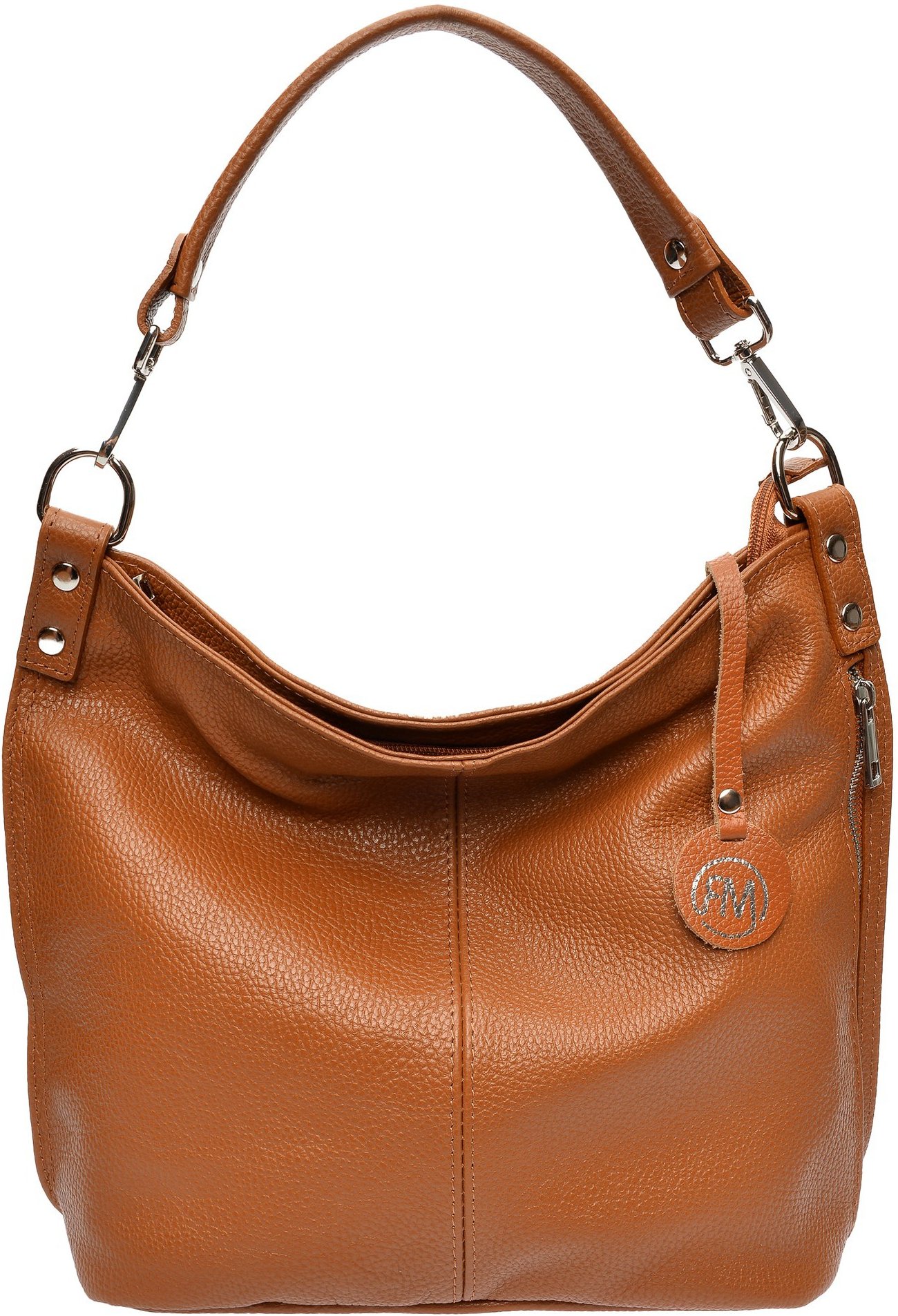 Roberta M Braune Lederhandtasche