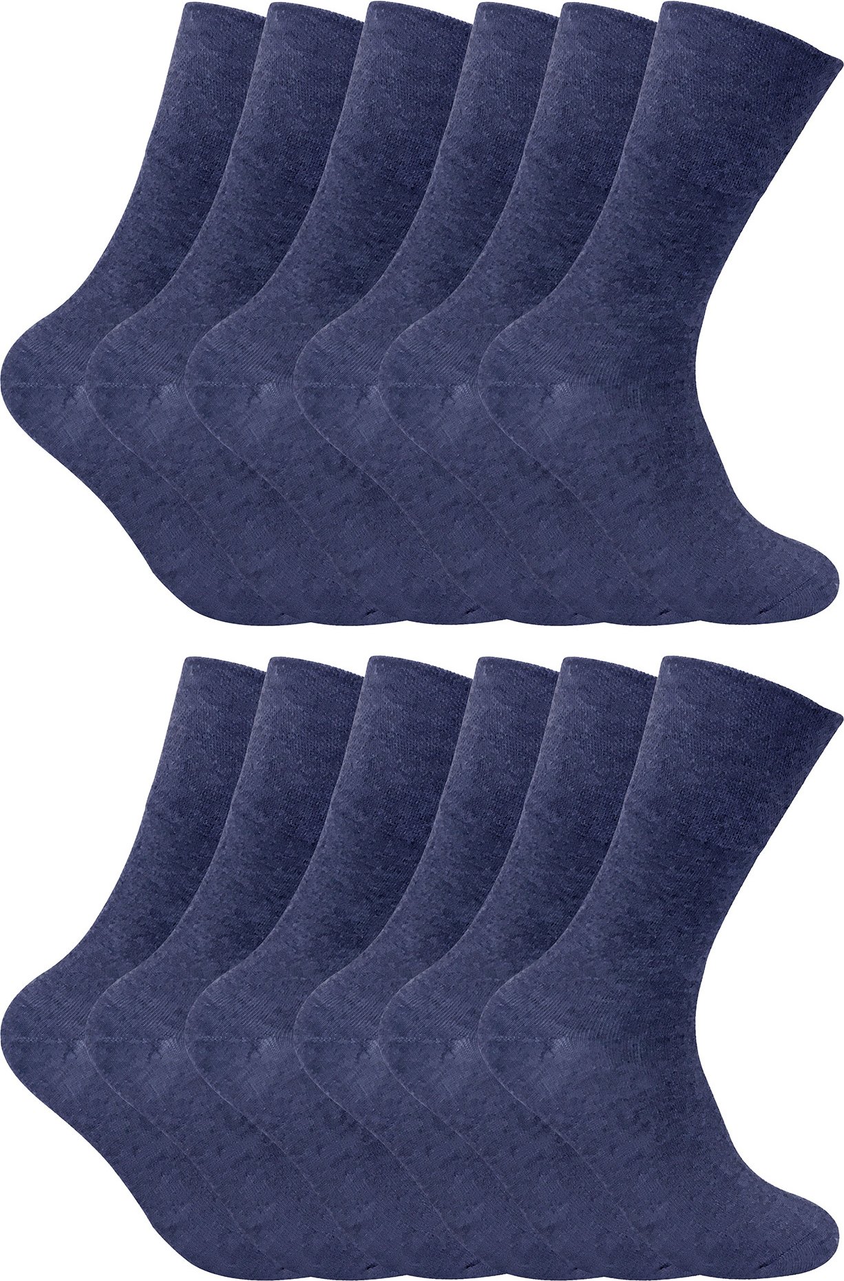 12 Paar Herren thermische diabetische Socken | Socken Snob | Nicht elastische extra breite diabetische Socken für schlec...