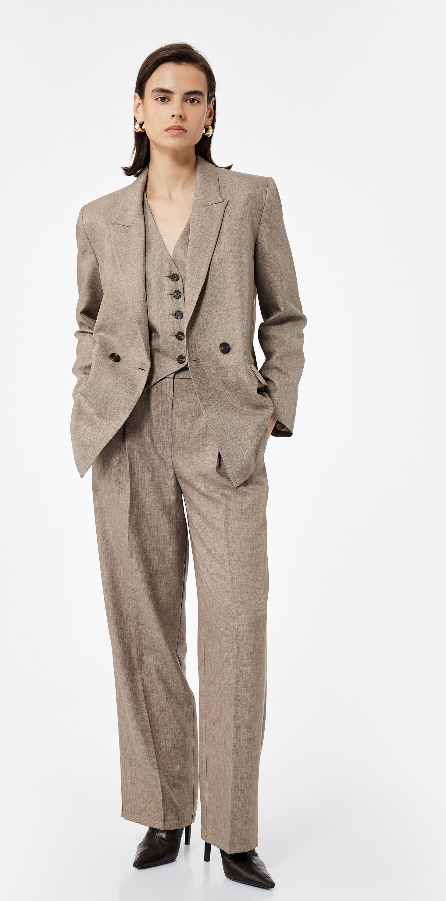 Koton ANZUGSJACKE Koton Zweireihige Oversize Blazerjacke