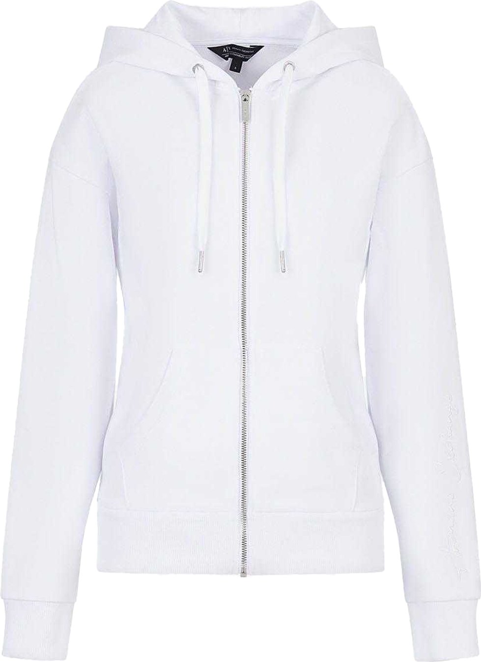 Armani Exchange - Hoodie mit durchgehendem Reißverschluss für Damen (Weiß)