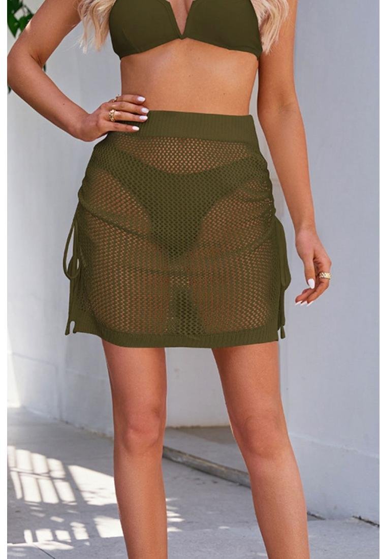 Damen Baderock mit Gummibund und Kordelzug