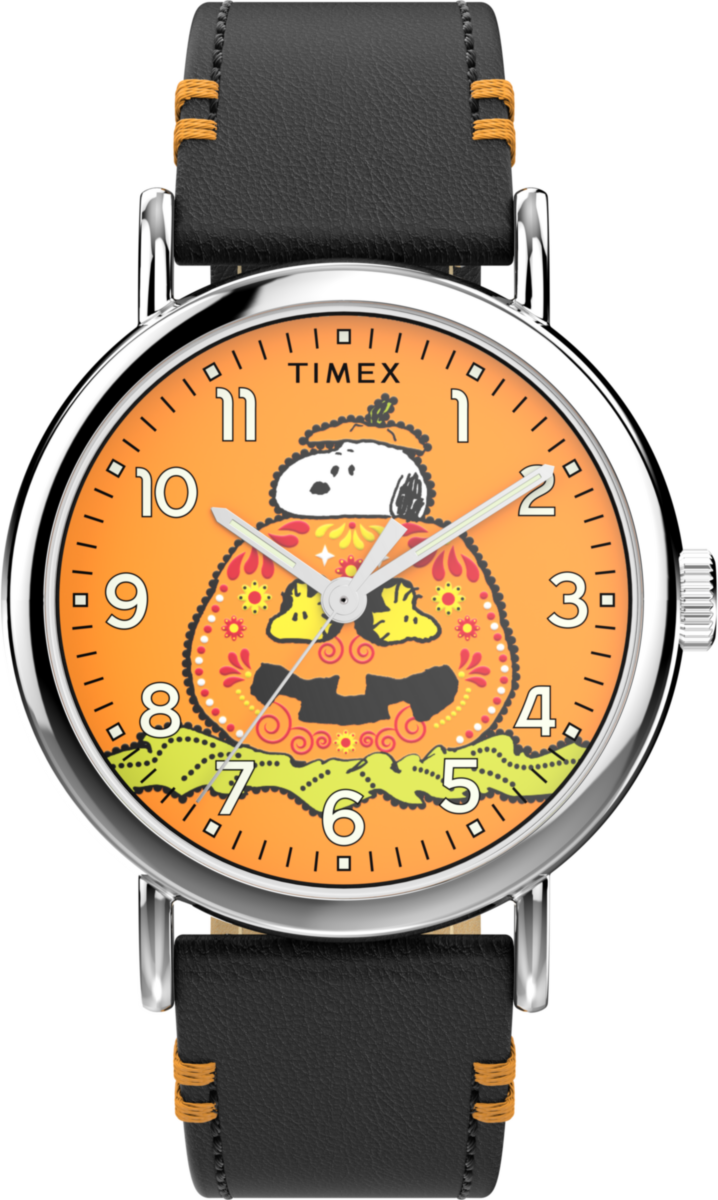 Timex Peanuts Weekender Pumpkin Schwarz Herren Armbanduhr TW2Y12300