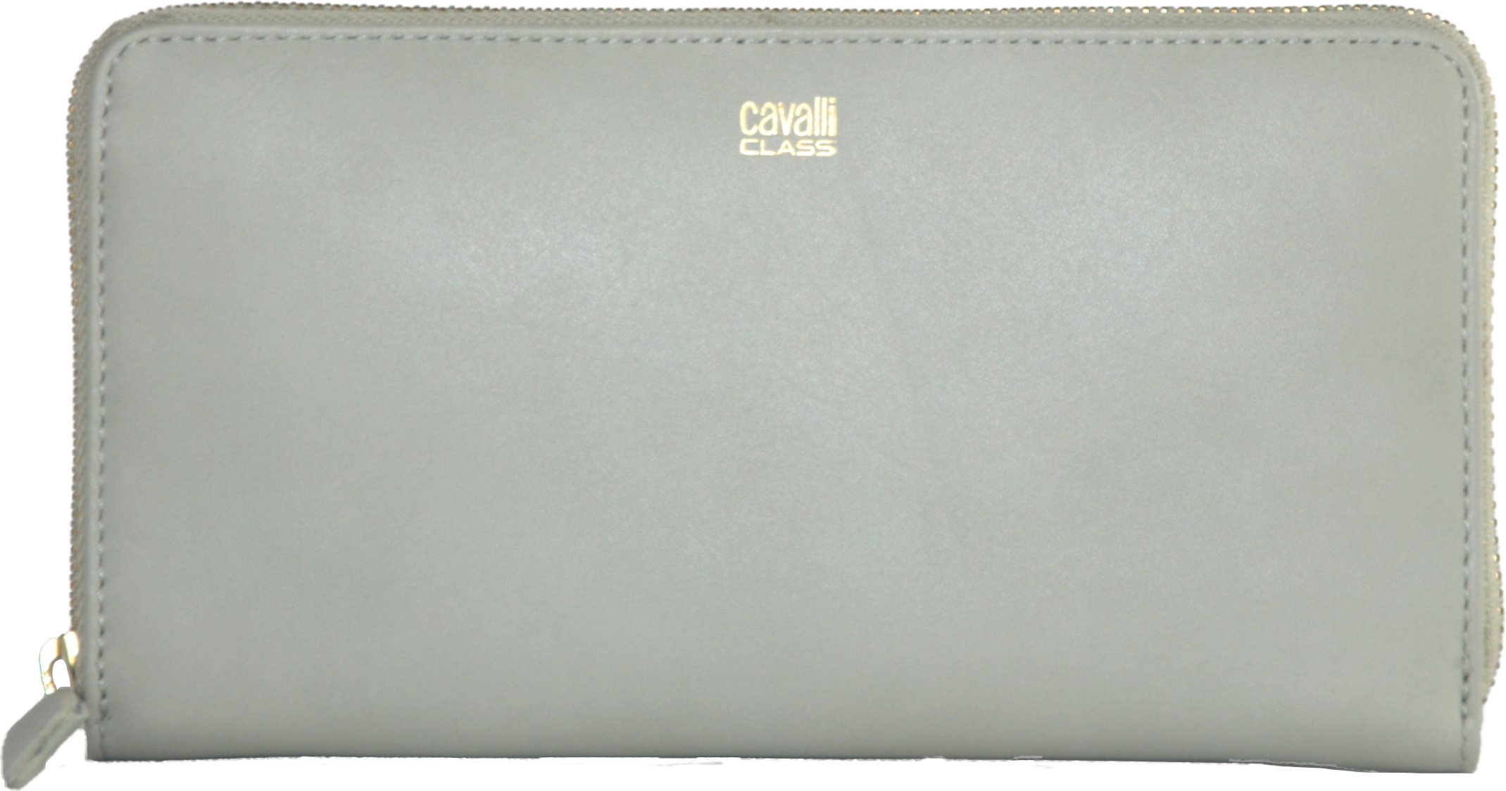 Cavalli Class Portefeuille pour femme en cuir de veau Grigio