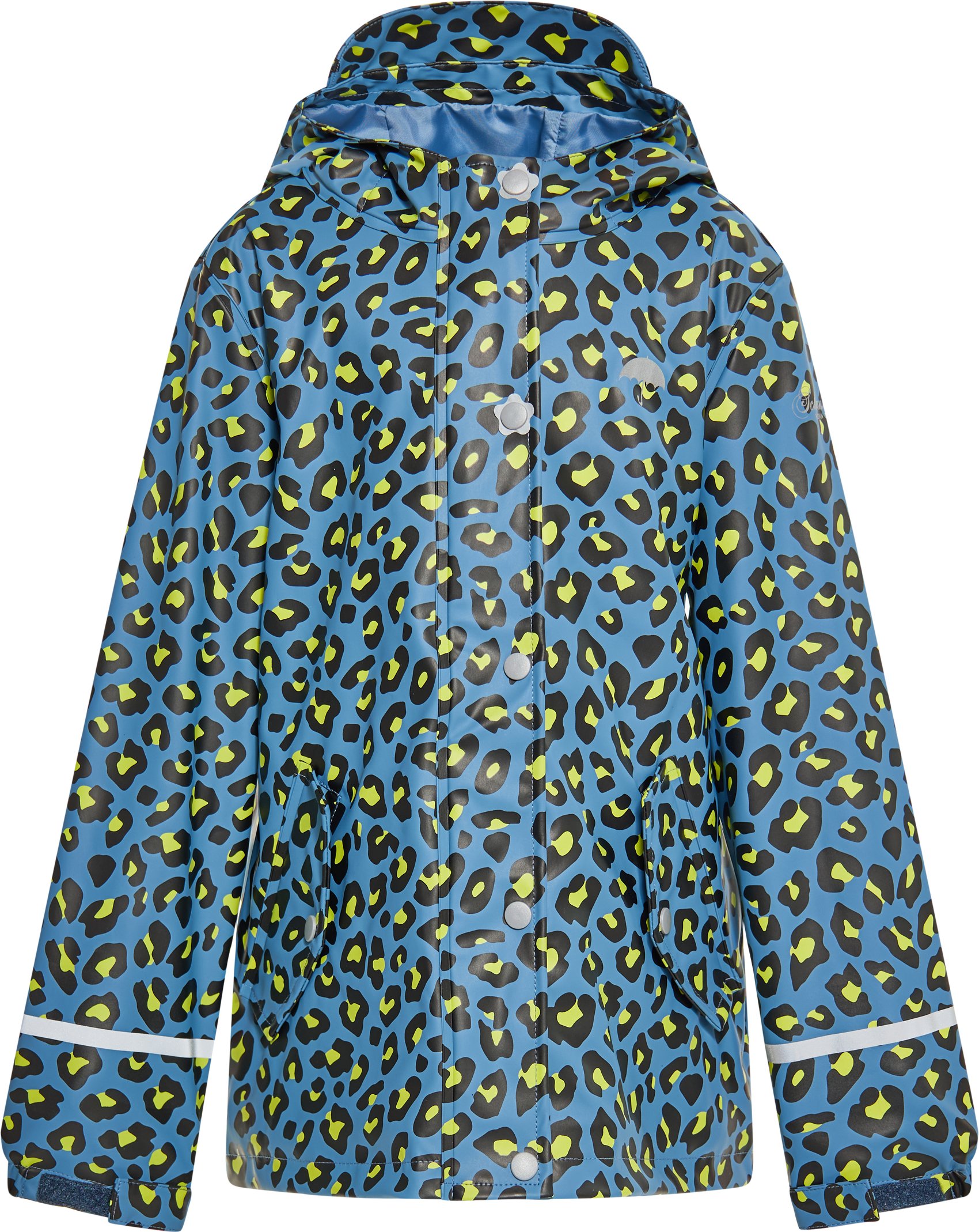 Schmuddelwedda Regenjacke Mädchen (Kids) Stahlblau Limette Leo