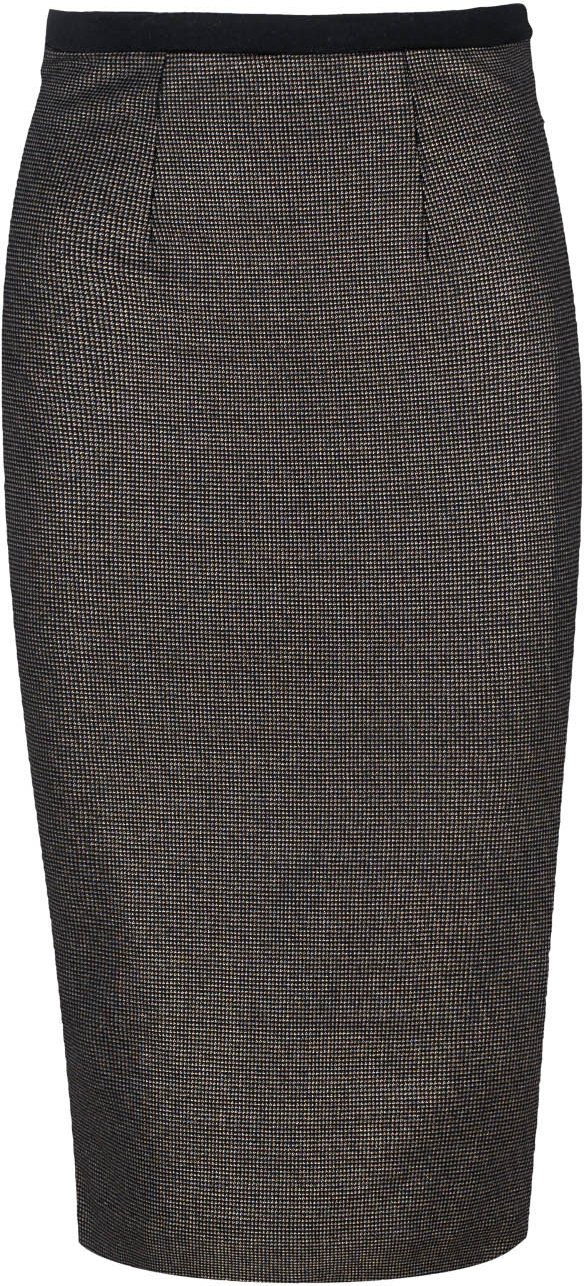 Bedruckter Punto di Roma Bleistiftrock mit Schlitz