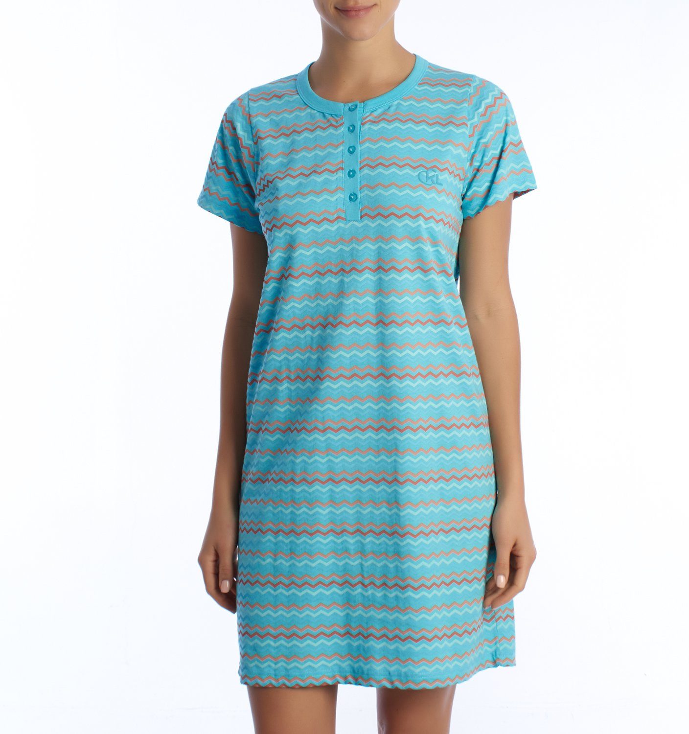 Damen Kurzarm-Sommernachthemd KL45000