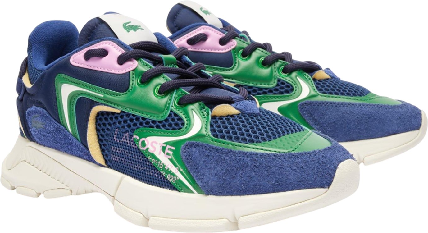 Thumbnail - Lacoste - Herren/Damen Unisex Sneaker "L003 Neo", Wildleder (Blau/Grün)