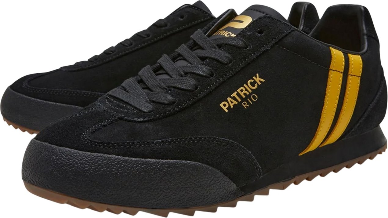 Patrick - "Rio" Sneaker für Herren, Wildleder (Schwarz/Gelb)